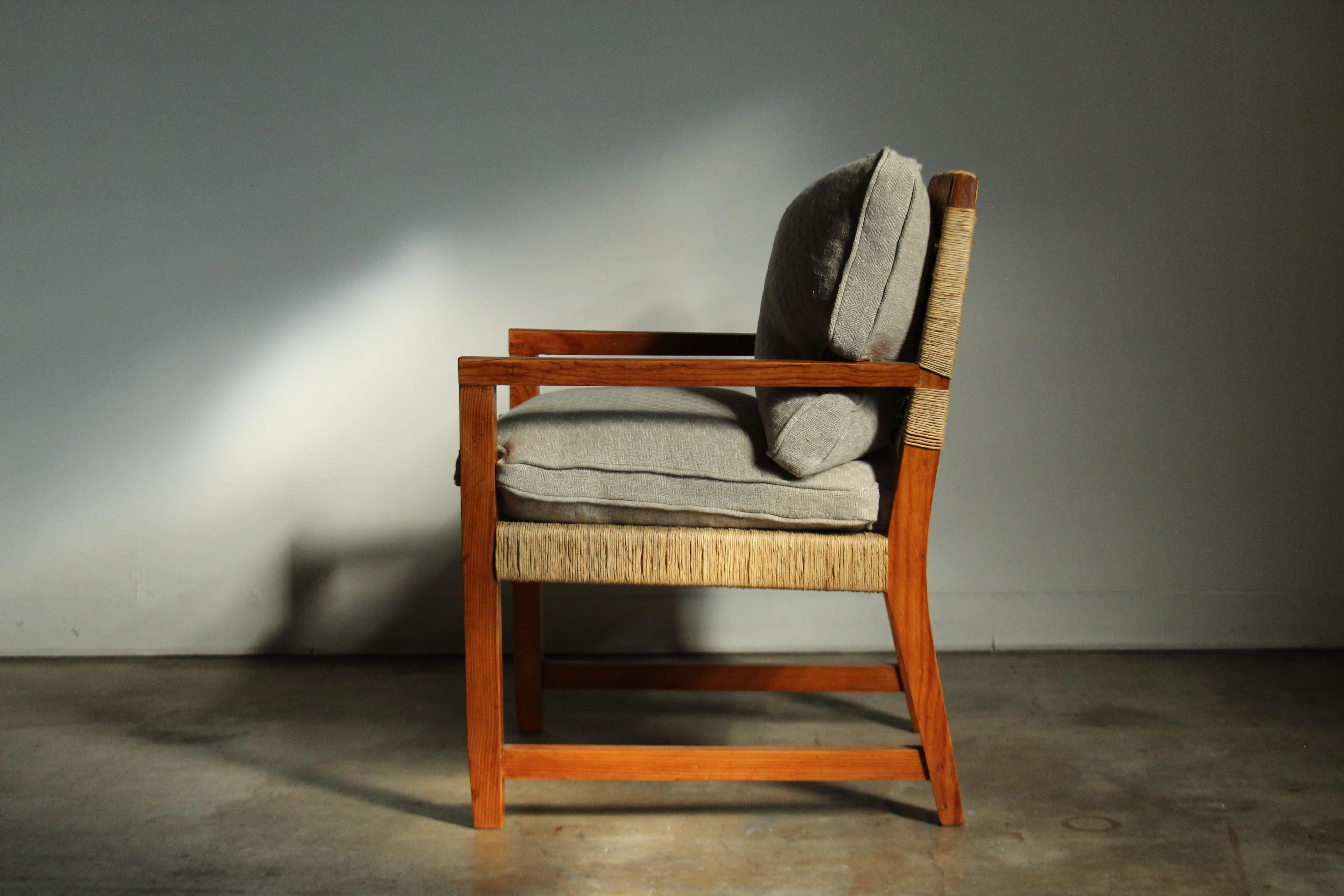 Bauhaus Michael Van Beuren Mexican Modernist Pine Lounge, 1940s