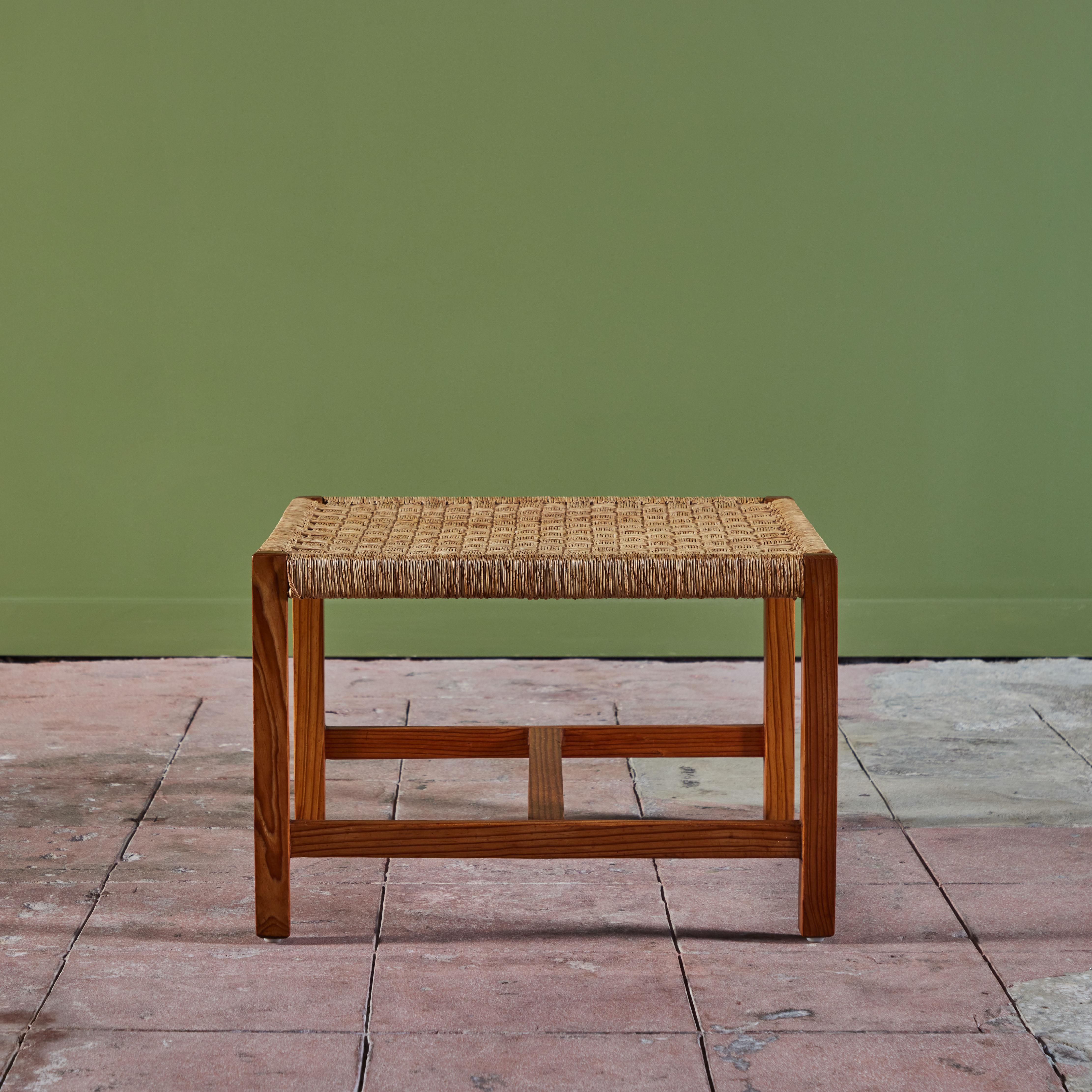 Mid-Century Modern Michael Van Beuren Woven Side Table For Sale