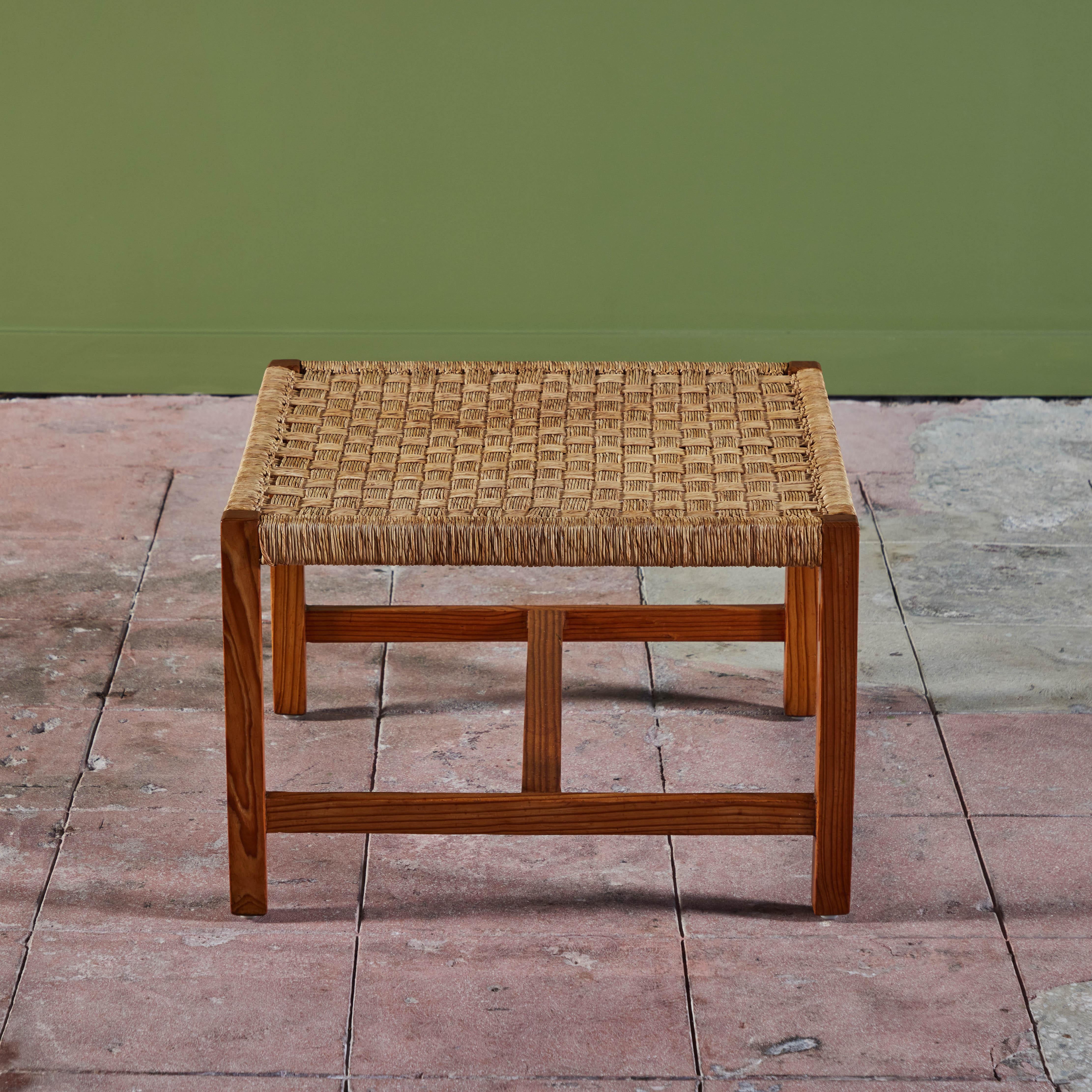 Mexican Michael Van Beuren Woven Side Table For Sale