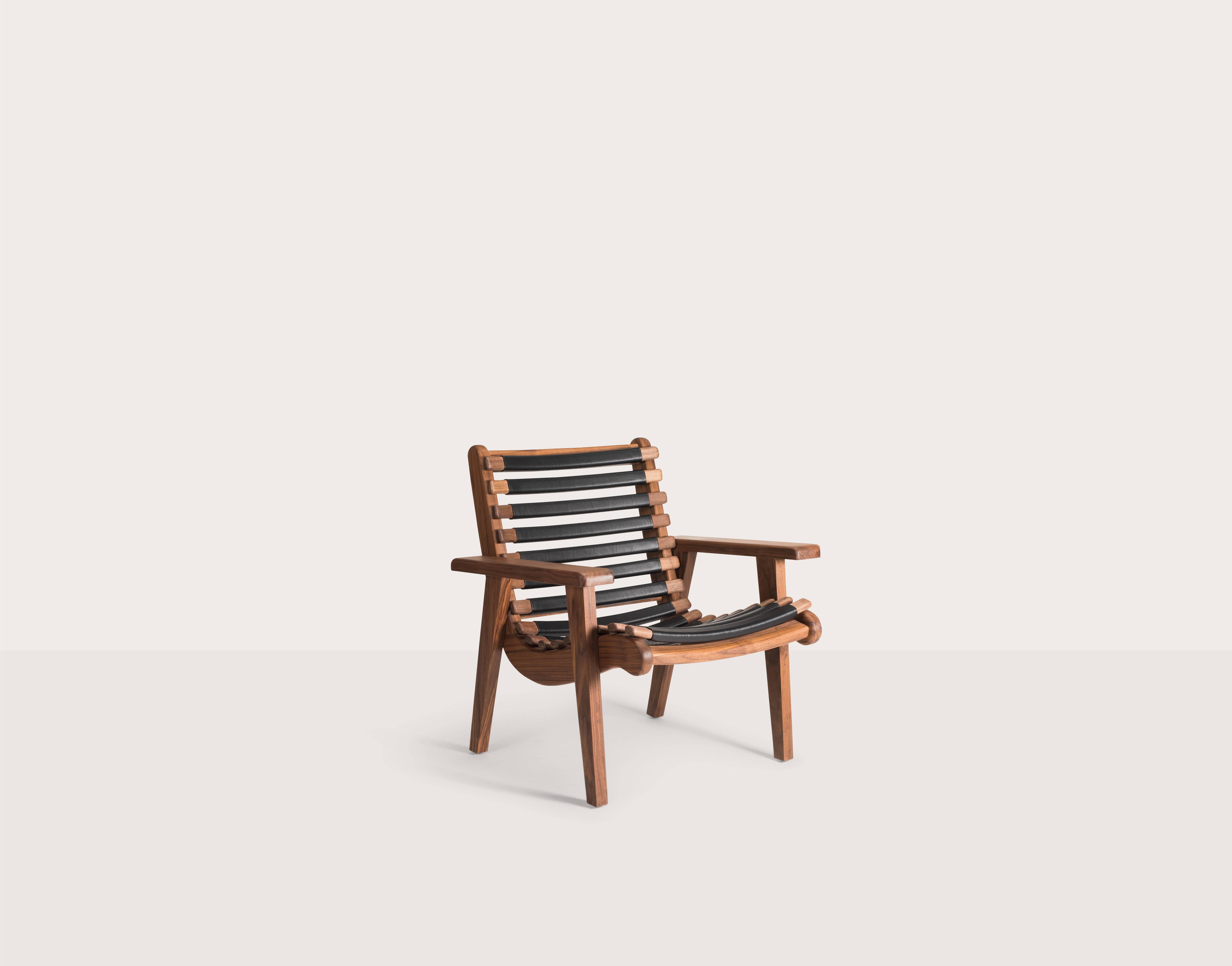 The San Miguelito Armchair is an iconic midcentury armchair design by the Bauhaus trained American designer Michael van Beuren, realized during his time in Mexico. It is meticulously handcrafted and available in a variety of solid woods. First
