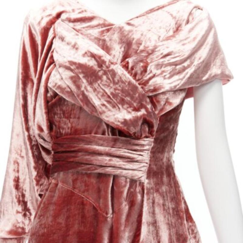 MICHAEL VAN DER HAM Runway pink velvet asymmetric wrap draped mini dress UK8 S
Reference: BSHW/A00008
Brand: Michael Van Der Ham
Collection: Runway
Material: Viscose, Blend
Color: Pink
Pattern: Solid
Closure: Zip
Lining: Pink Fabric
Extra Details: