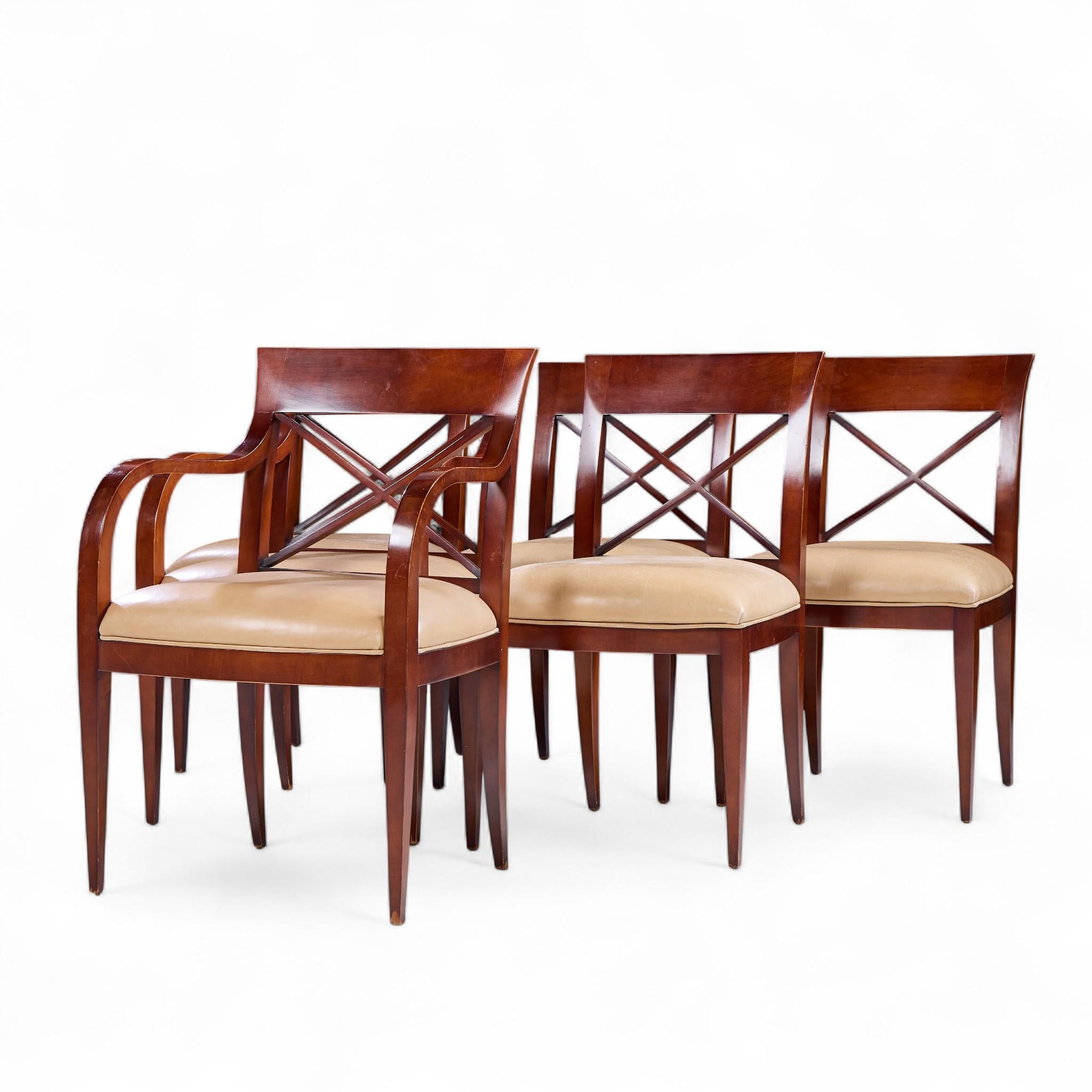 Modern Michael Vanderbyl for Baker Archetype Dining Chairs - Set of 6 For Sale