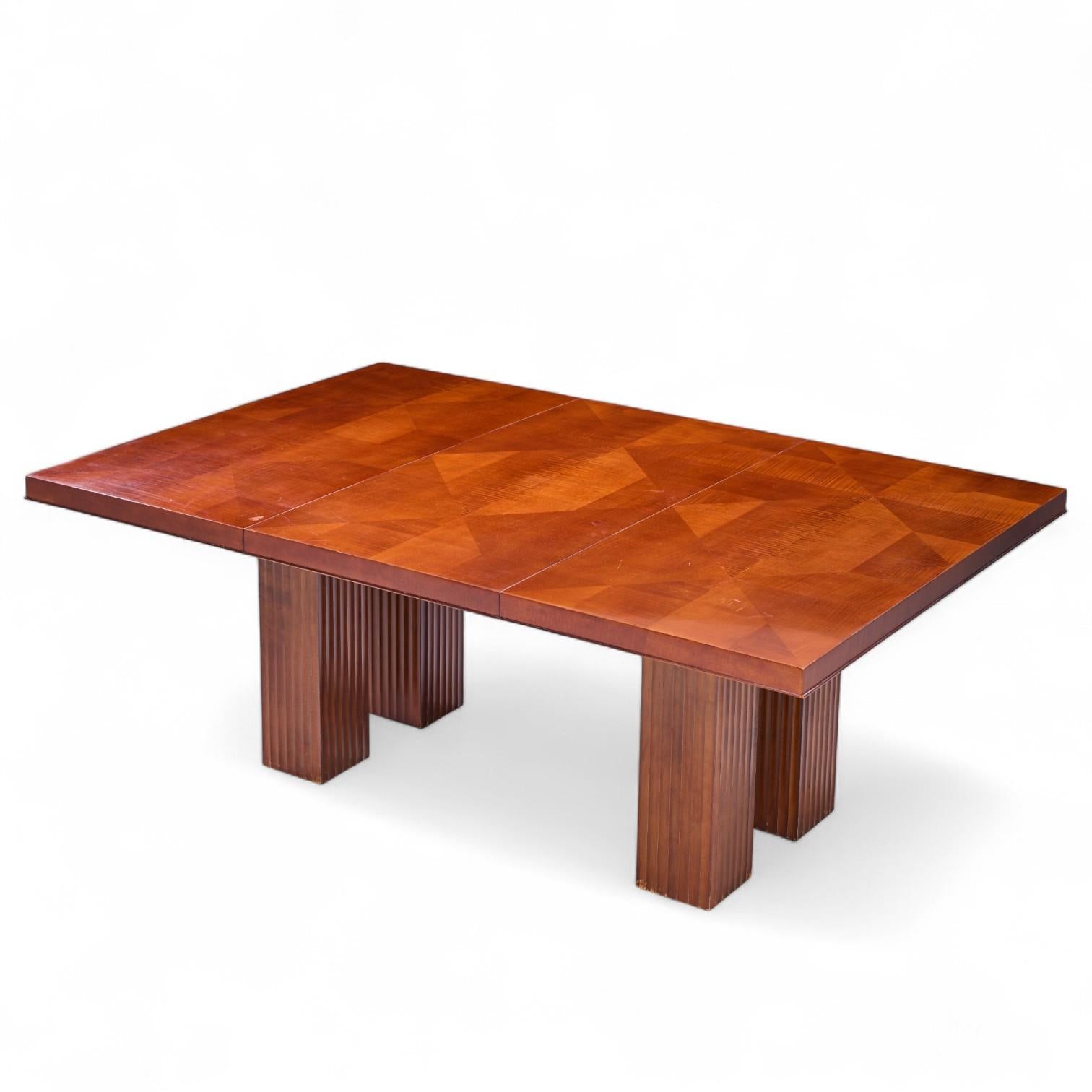 Michael Vanderbyl para Baker Mesa de comedor extensible arquetipo caoba - 1 hoja en venta 3