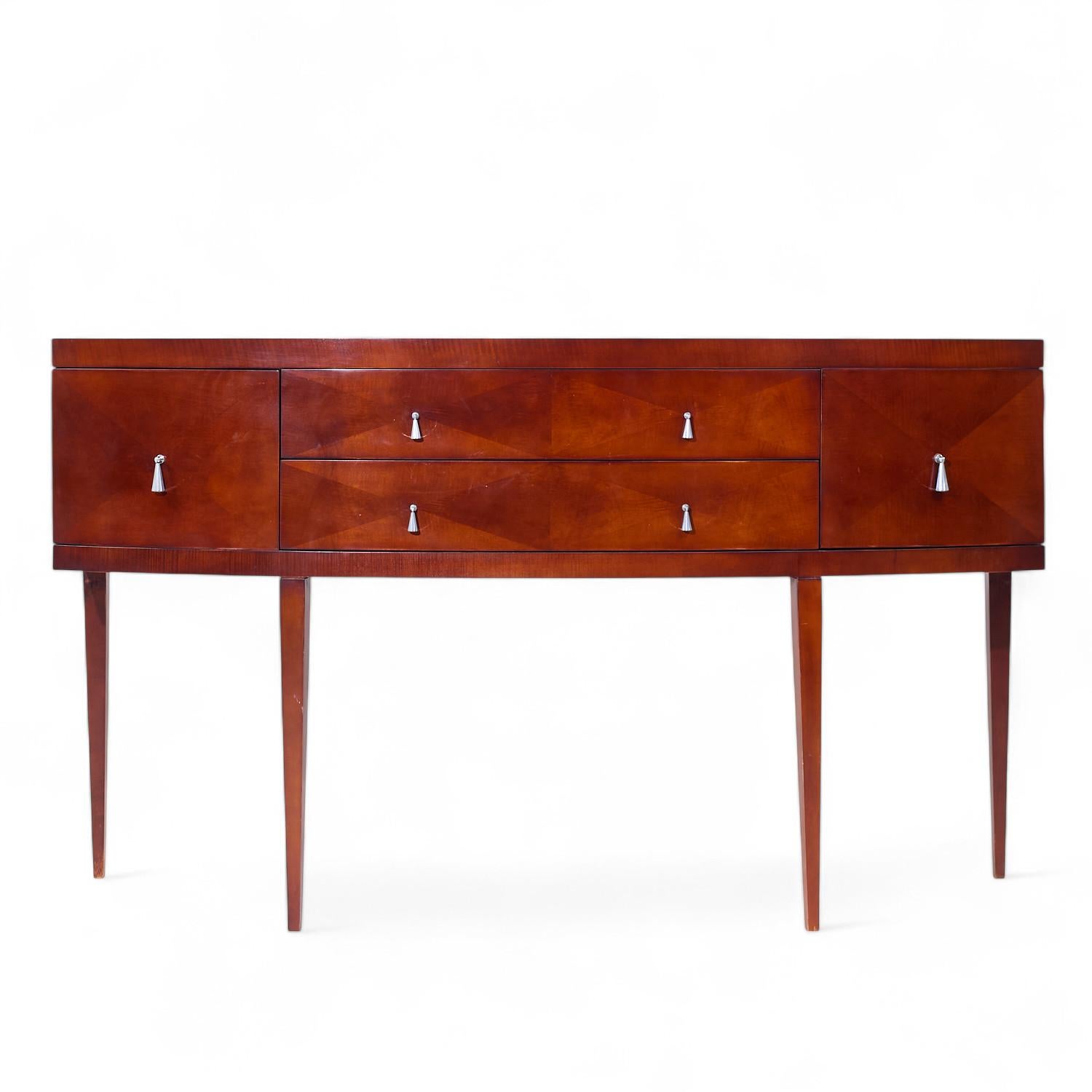 Michael Vanderbyl for Baker Furniture Archetype Mahogany Credenza

This credenza measures: 68 wide x 18 deep x 40 inches high

We take our photos in a controlled lighting studio to show as much detail as possible. We do NOT Photoshop out