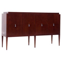 Michael Vanderbyl pour Baker Furniture Crédence en acajou de type archétype