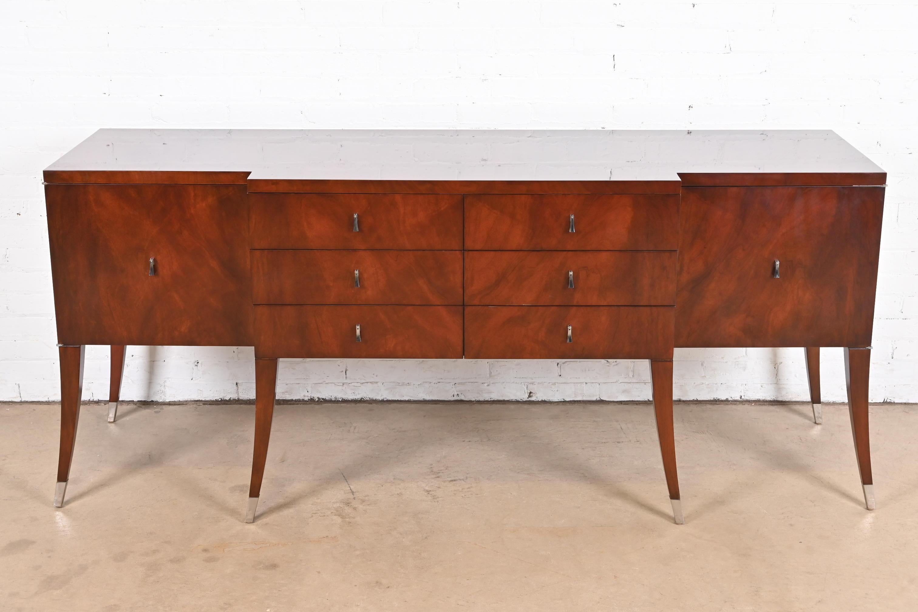 An exceptional Modern Regency style breakfront sideboard, credenza, or buffet

In the manner of Barbara Barry for Baker Furniture

By Michael Vanderbyl for Bolier & Co., 