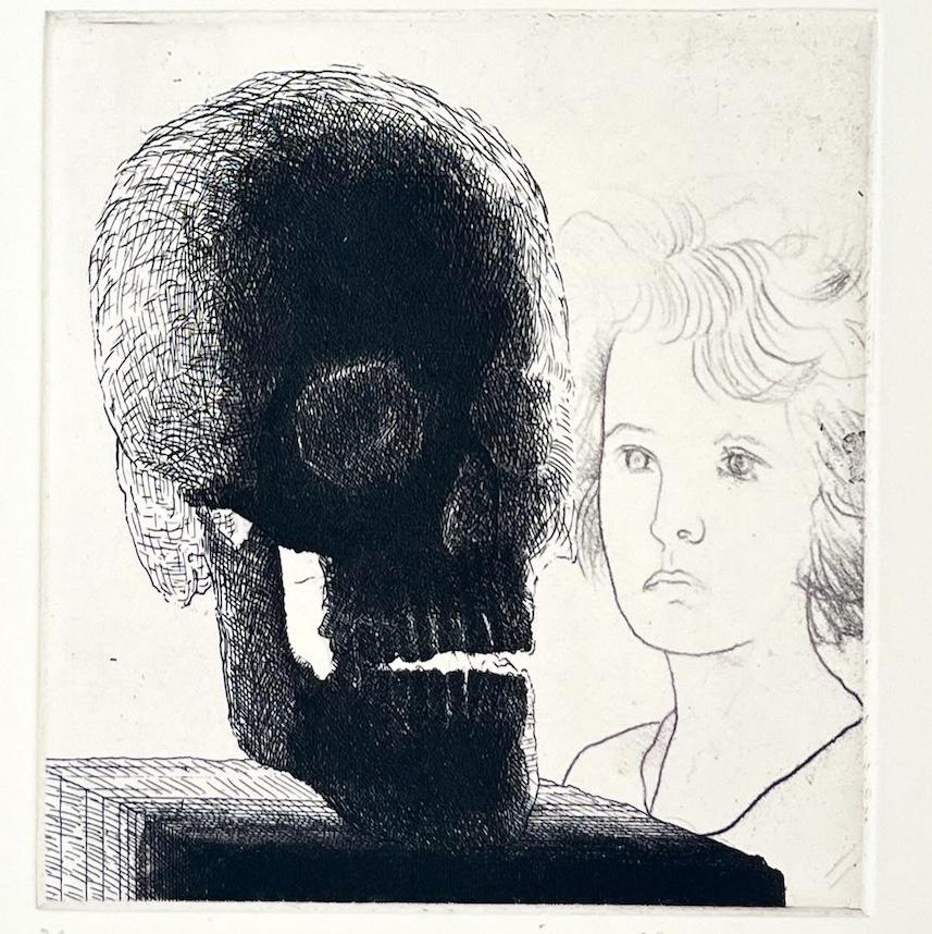Death and the Maiden, 1987 - Monochrome Graphic Etching Print, Black and White For Sale 3