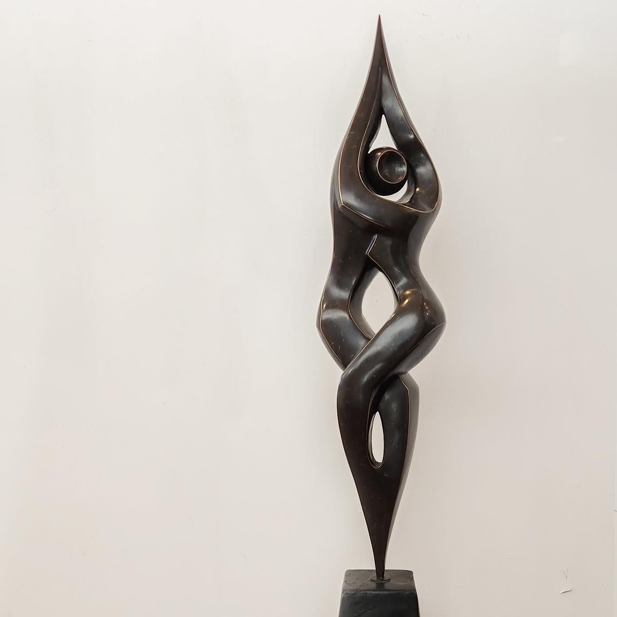 Michael Vaynman Figurative Sculpture - Entwined, Contemporary Bronze Sculpture, edition 1 of 10