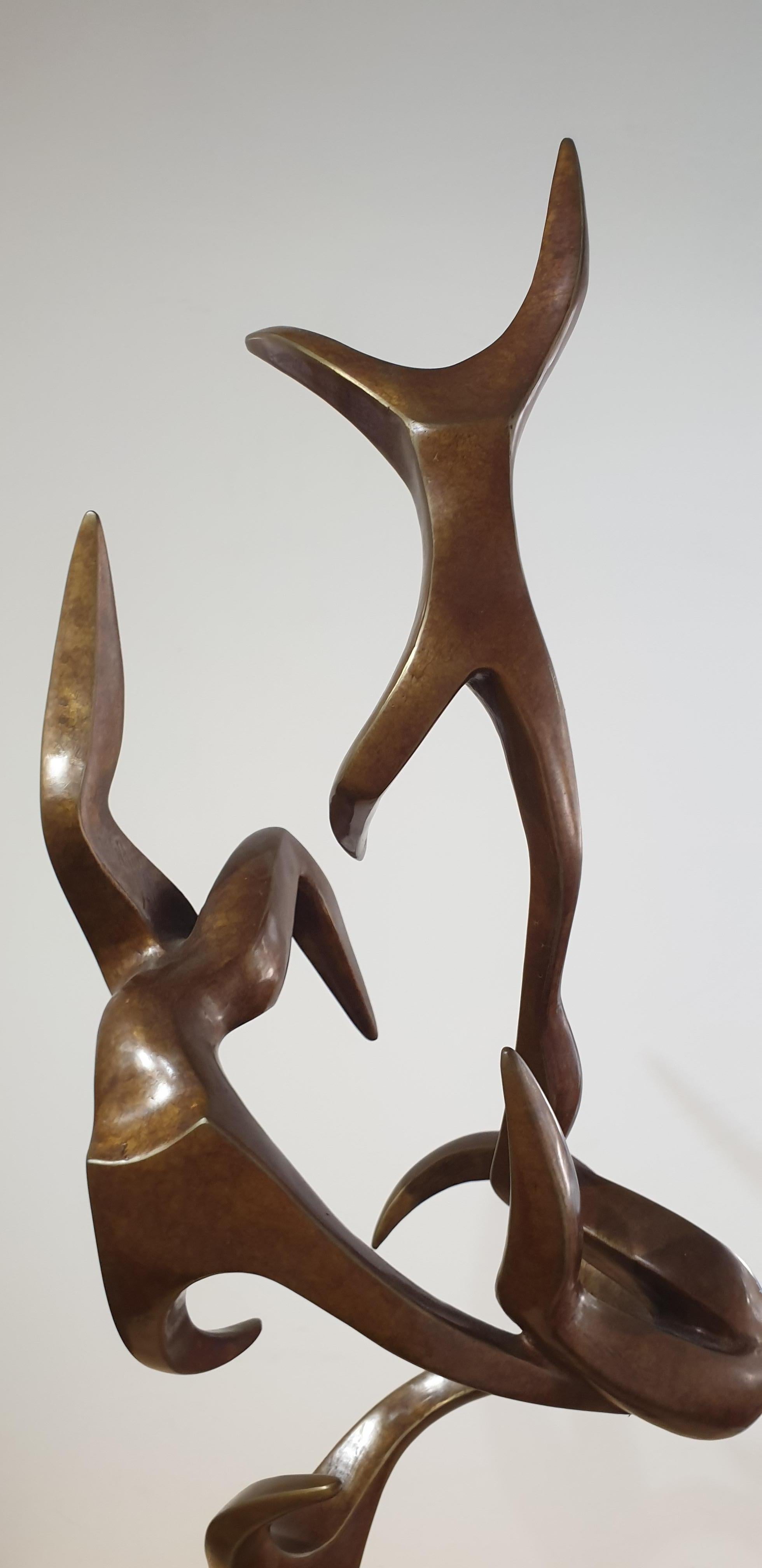 Flight , Contemporary Bronze Sculpture For Sale 1