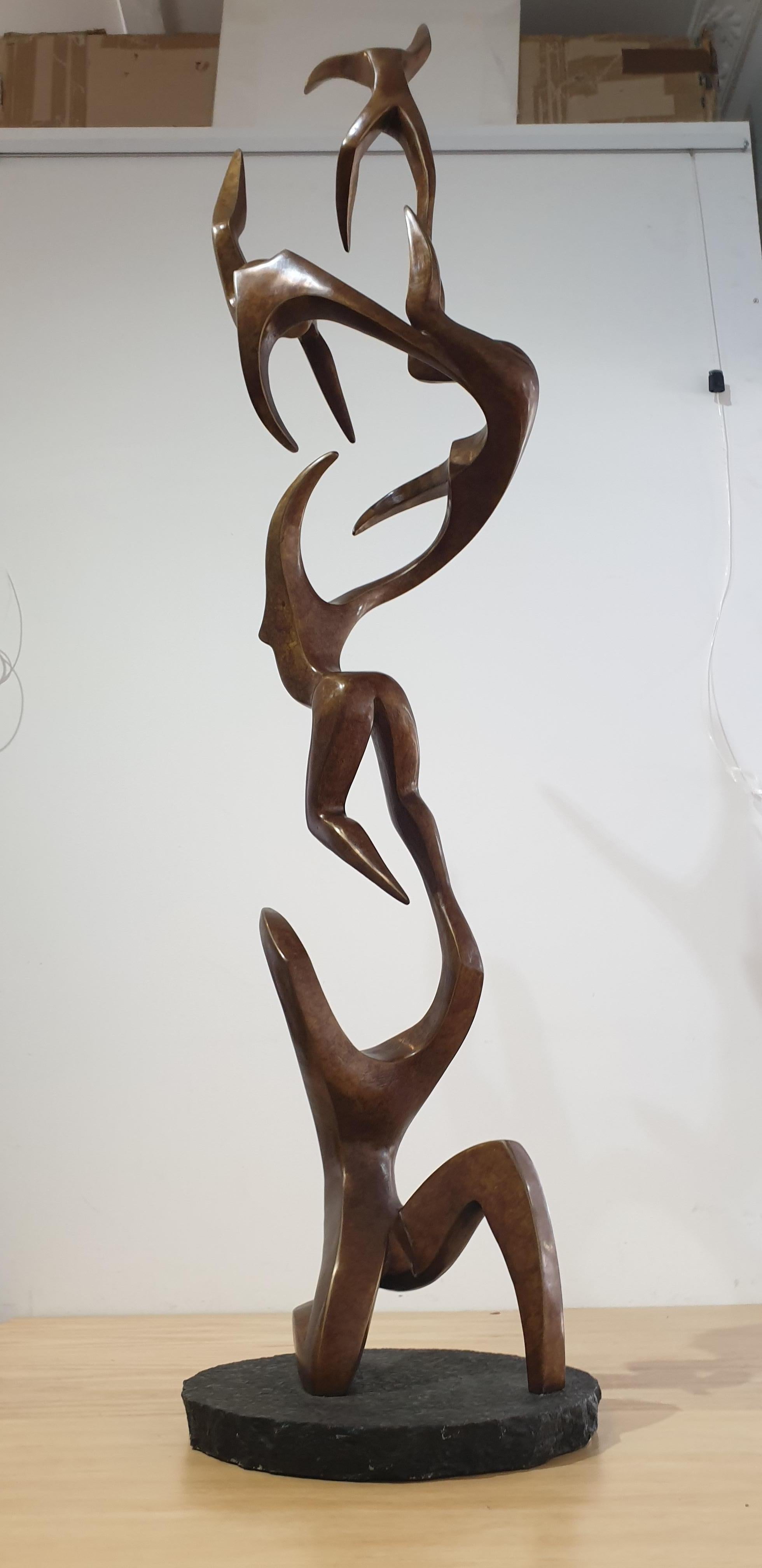 Flight , Contemporary Bronze Sculpture For Sale 3