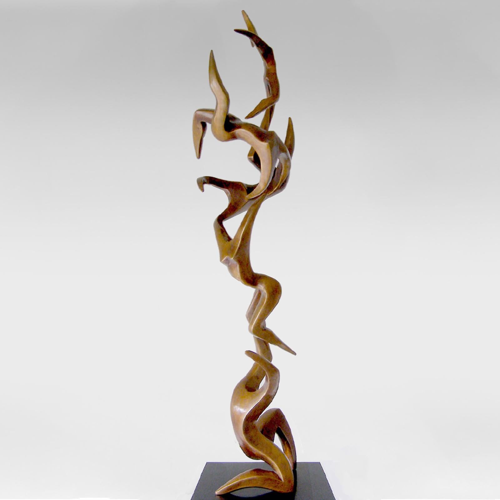 Michael Vaynman Figurative Sculpture - Flight , Contemporary Bronze Sculpture