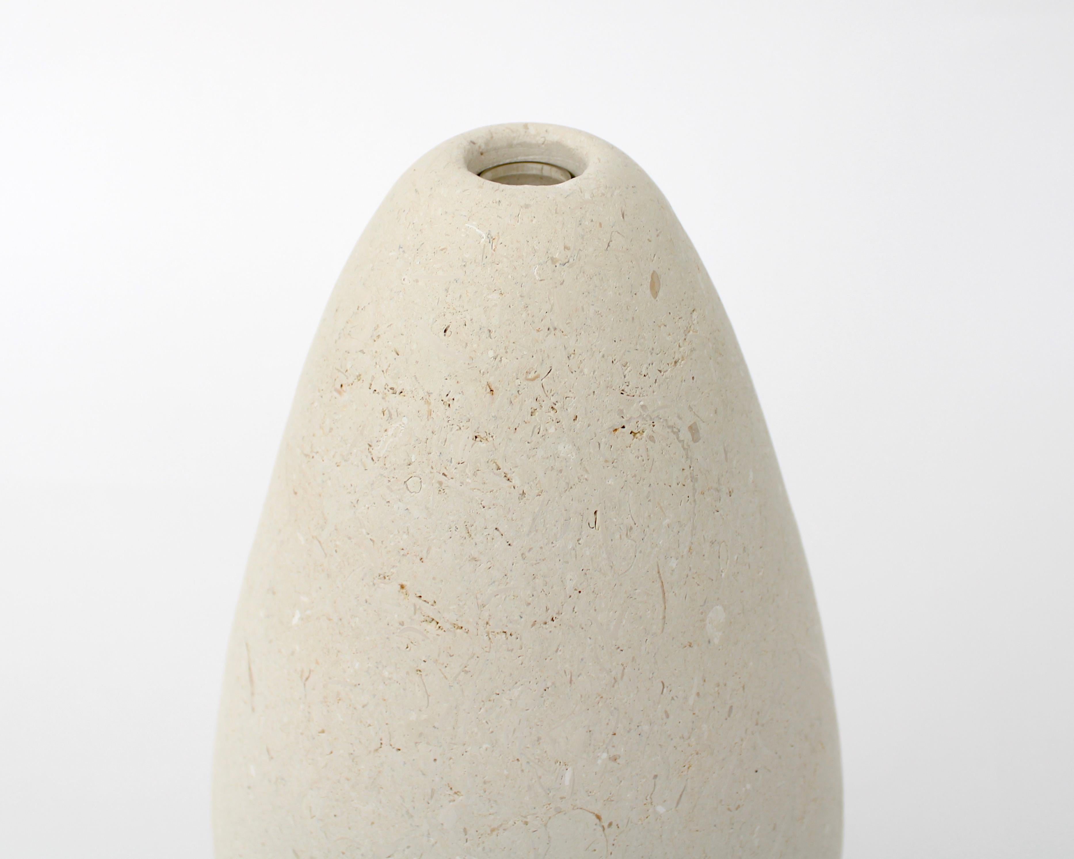 Michael Verheyden Mandorla Solifeur Pietra di Vincenza Marble Vase In Excellent Condition In Chicago, IL