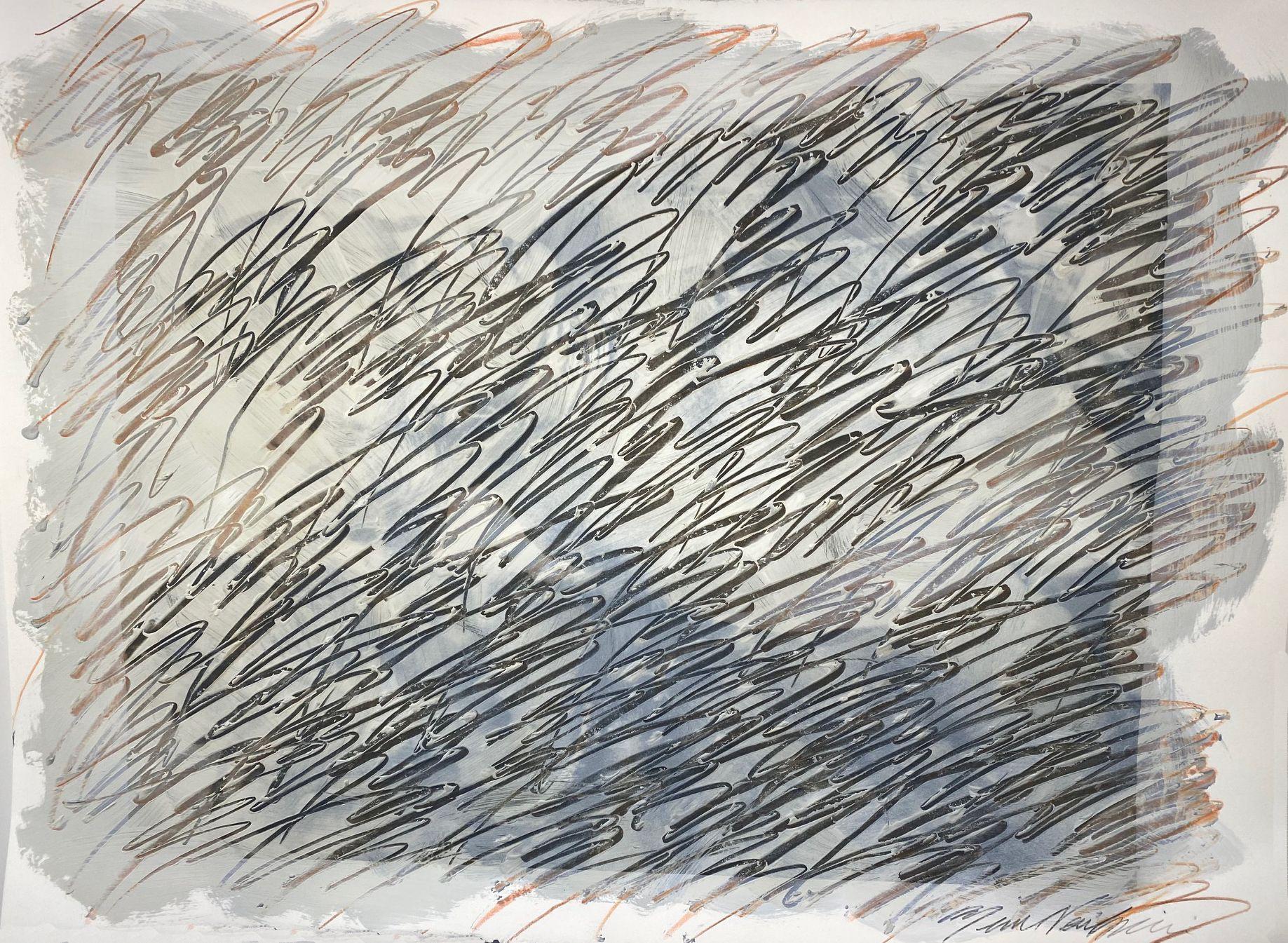 Abstract Wall Art Drawing/Painting #01042023, Mixed Media on Watercolor Paper - Mixed Media Art by Michael Verlangieri