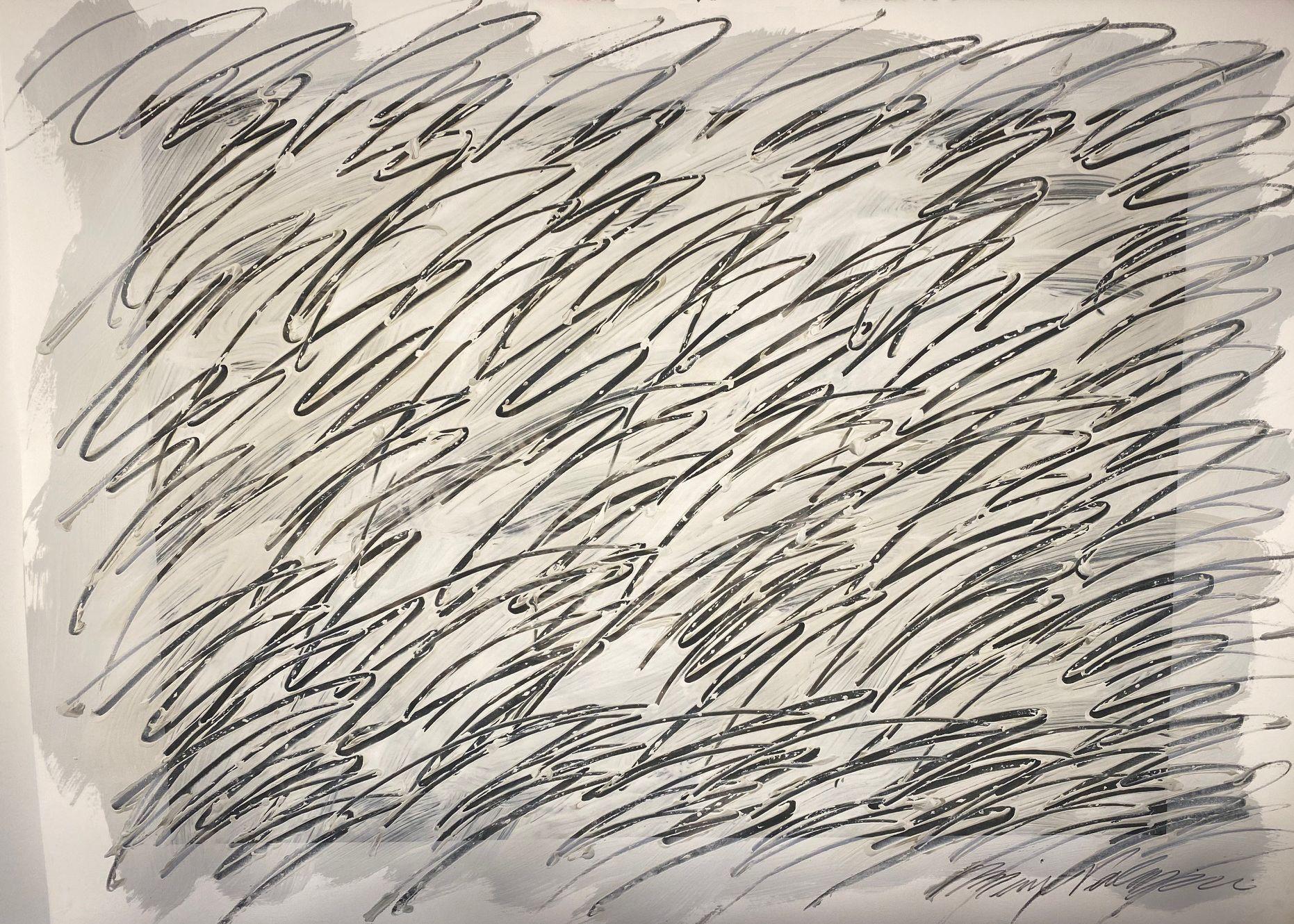 Abstract Wall Art Drawing/Painting #01052023, Mixed Media on Watercolor Paper - Mixed Media Art by Michael Verlangieri