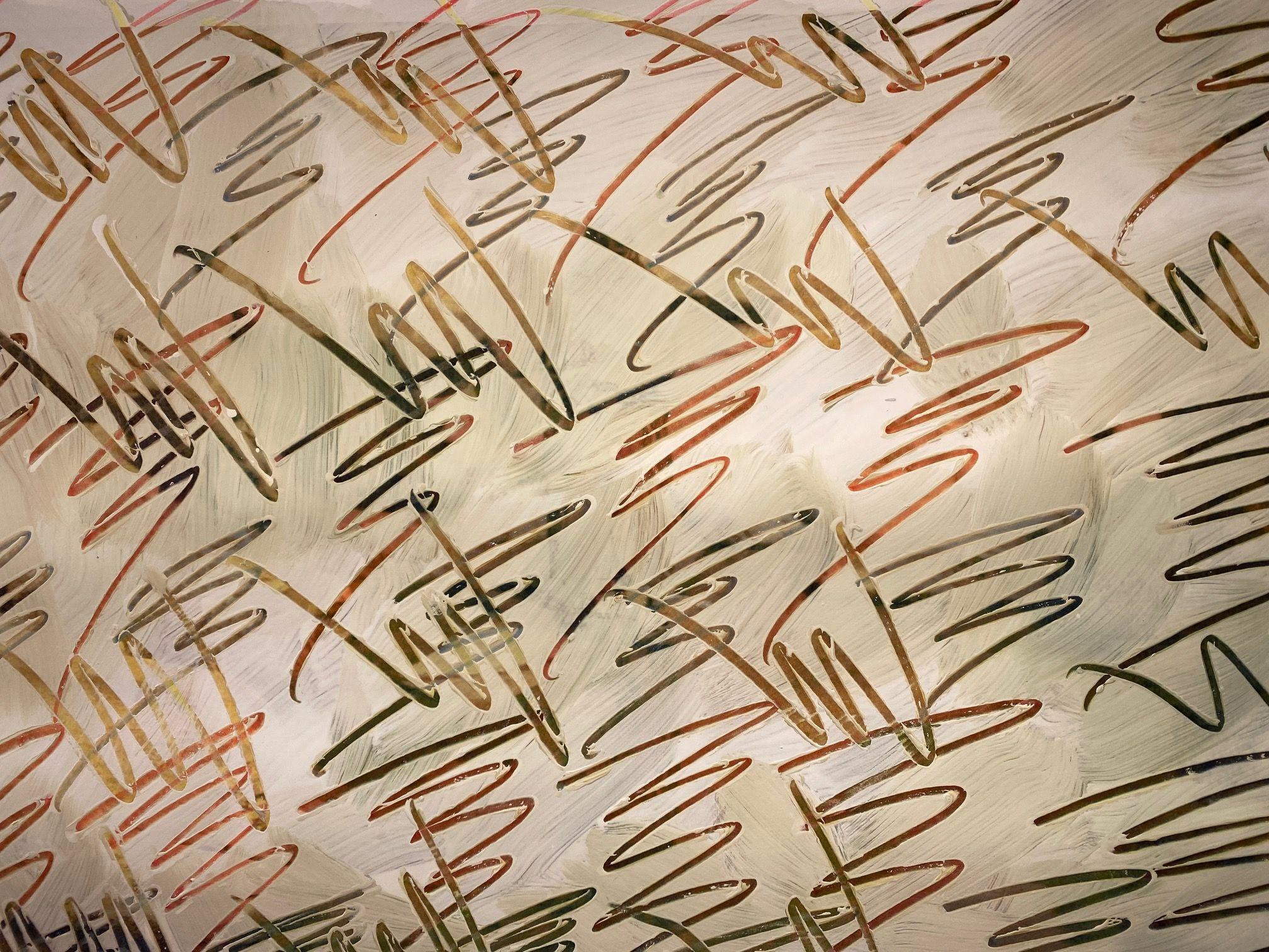 Abstract Wall Art Drawing/Painting #01072023, Mixed Media on Watercolor Paper - Abstract Expressionist Mixed Media Art by Michael Verlangieri
