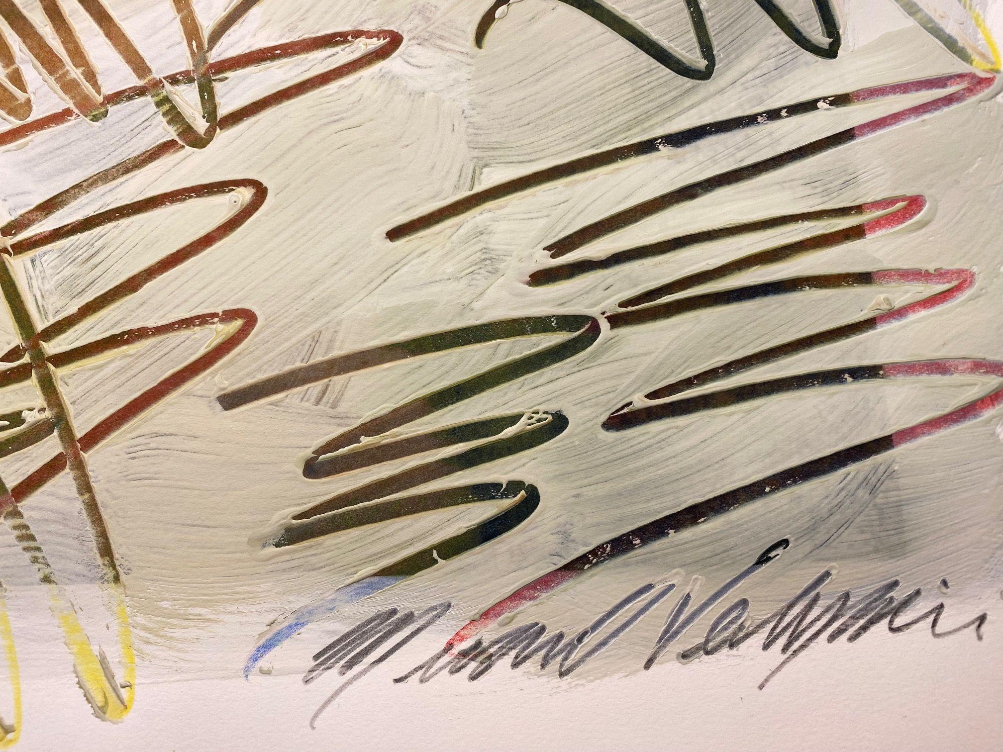 Abstract Wall Art Drawing/Painting #01072023, Mixed Media on Watercolor Paper 2