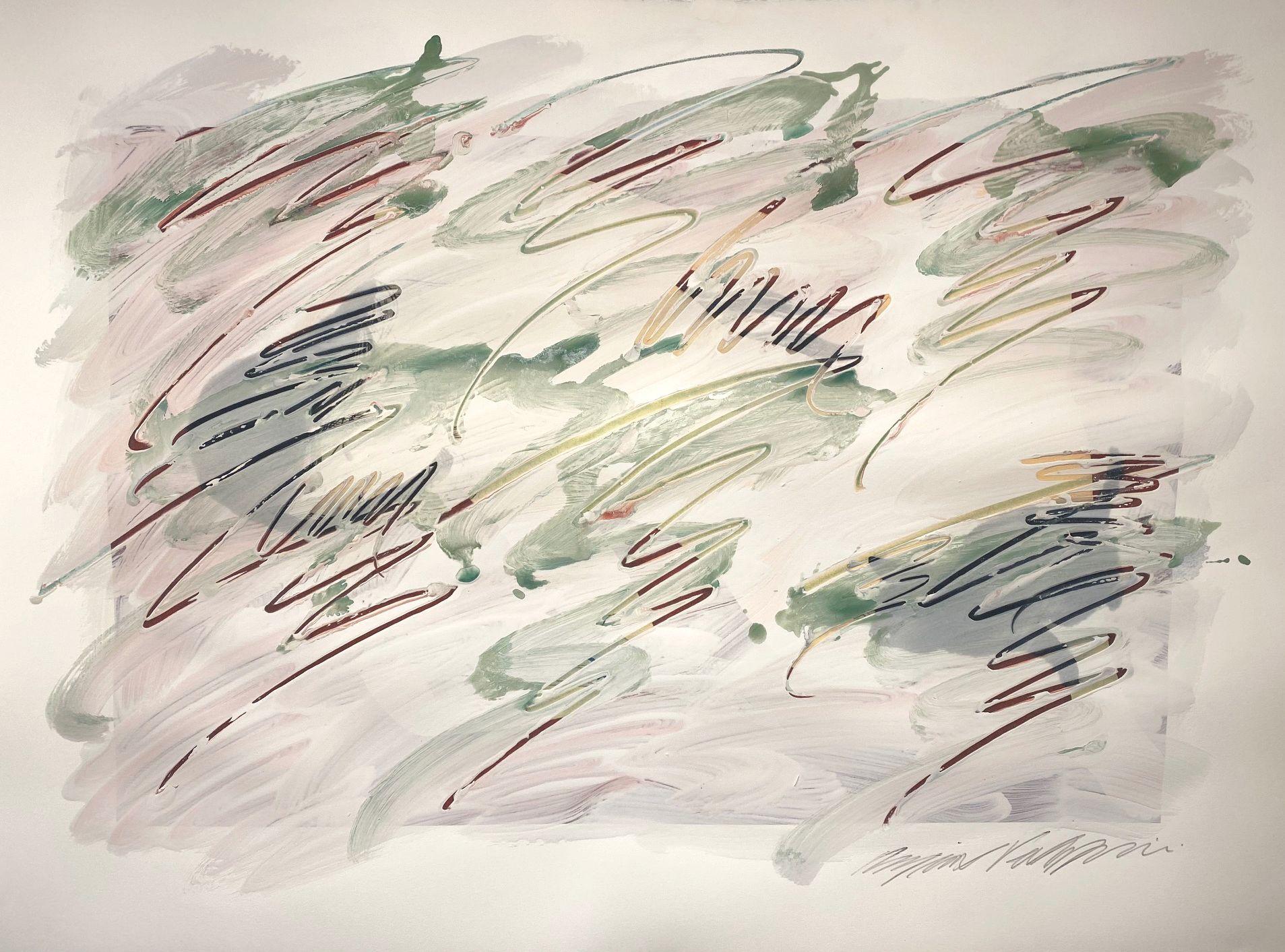 Abstract Wall Art Drawing/Painting #12192022, Mixed Media on Watercolor Paper - Mixed Media Art by Michael Verlangieri