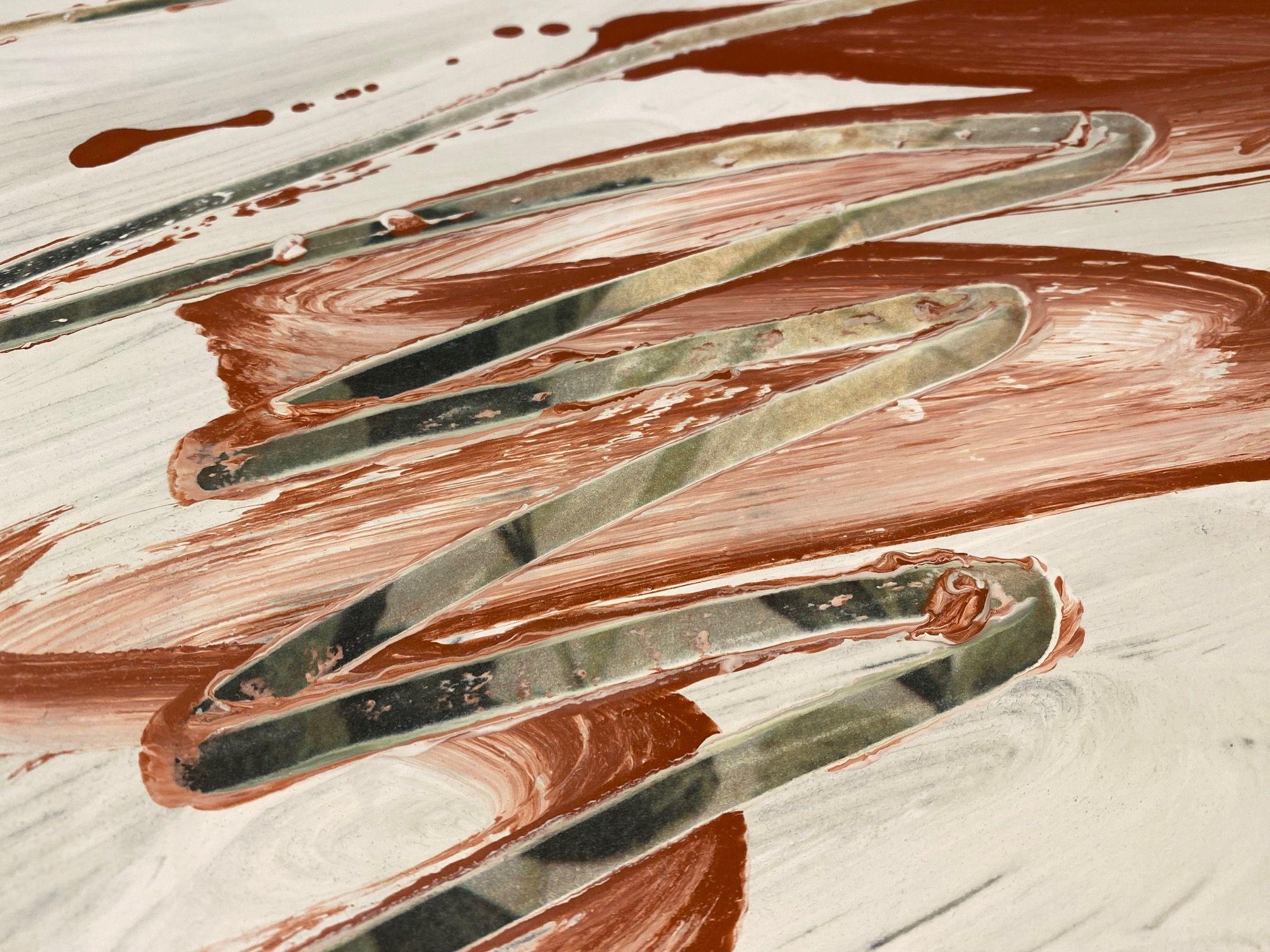 Arte mural abstracto Dibujo/Pintura #12202022, Técnica mixta sobre papel de acuarela 1