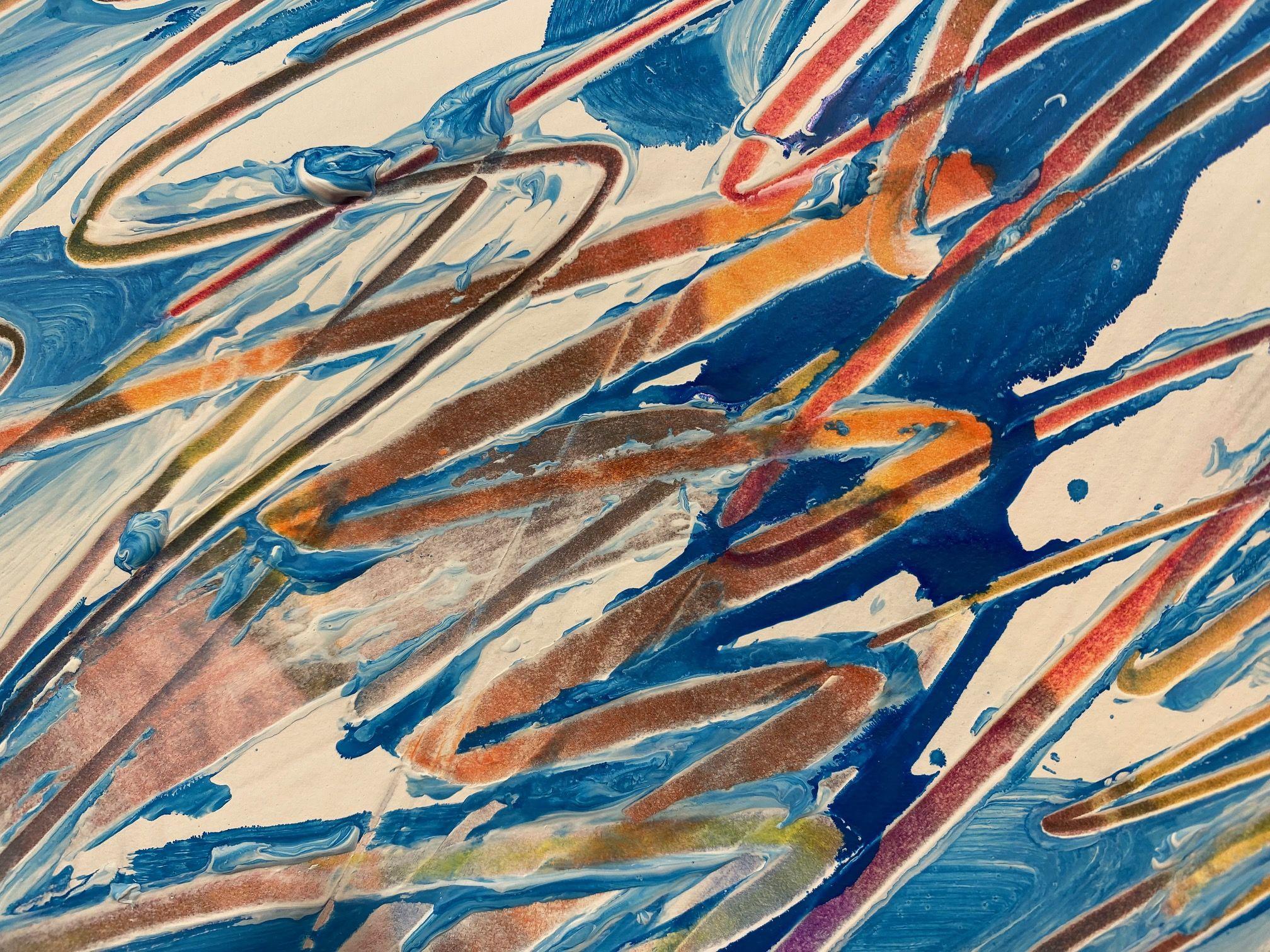 Abstract Wall Art Drawing/Painting #12312022, Mixed Media on Watercolor Paper 2