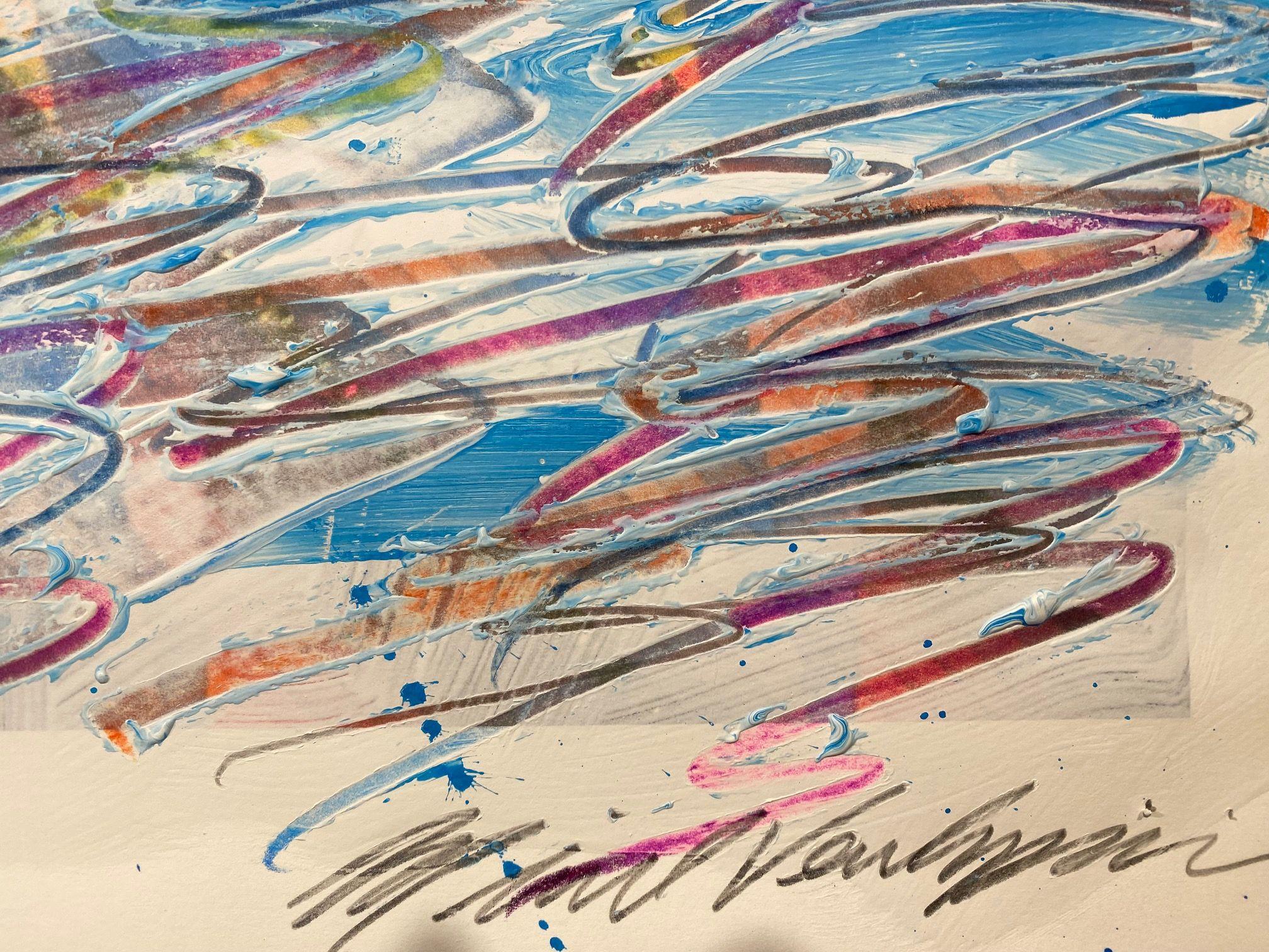 Abstract Wall Art Drawing/Painting #12312022, Mixed Media on Watercolor Paper 3