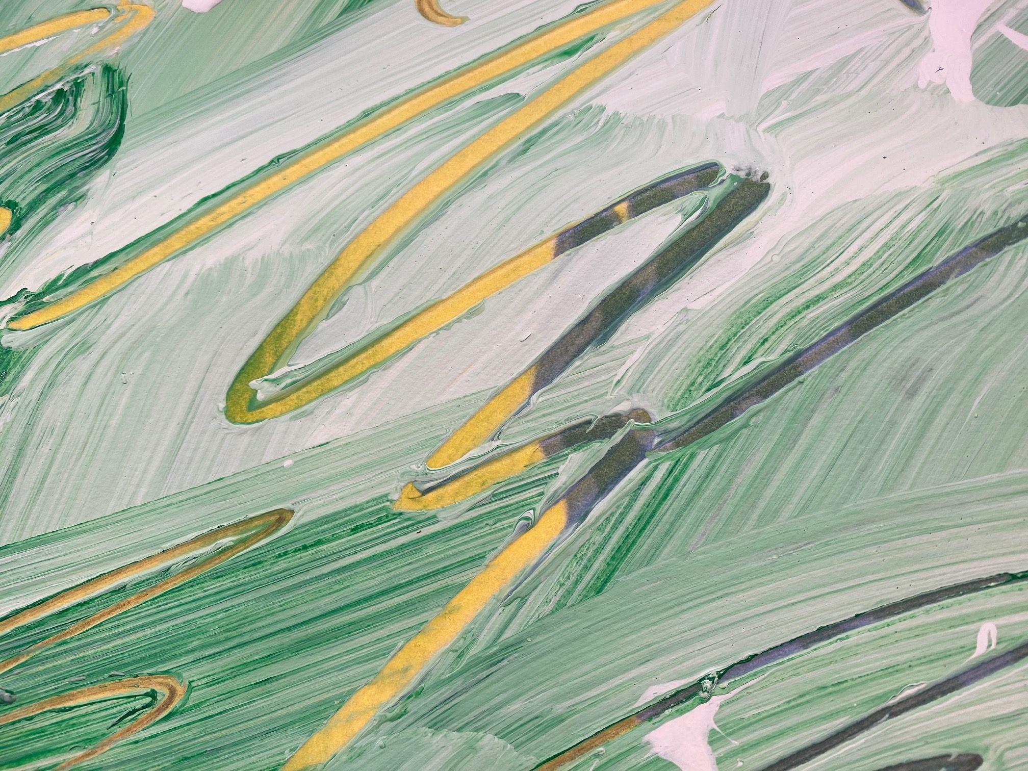 Disegno/pittura astratta da parete #01132023, Pittura, Acrilico su carta - Painting di Michael Verlangieri
