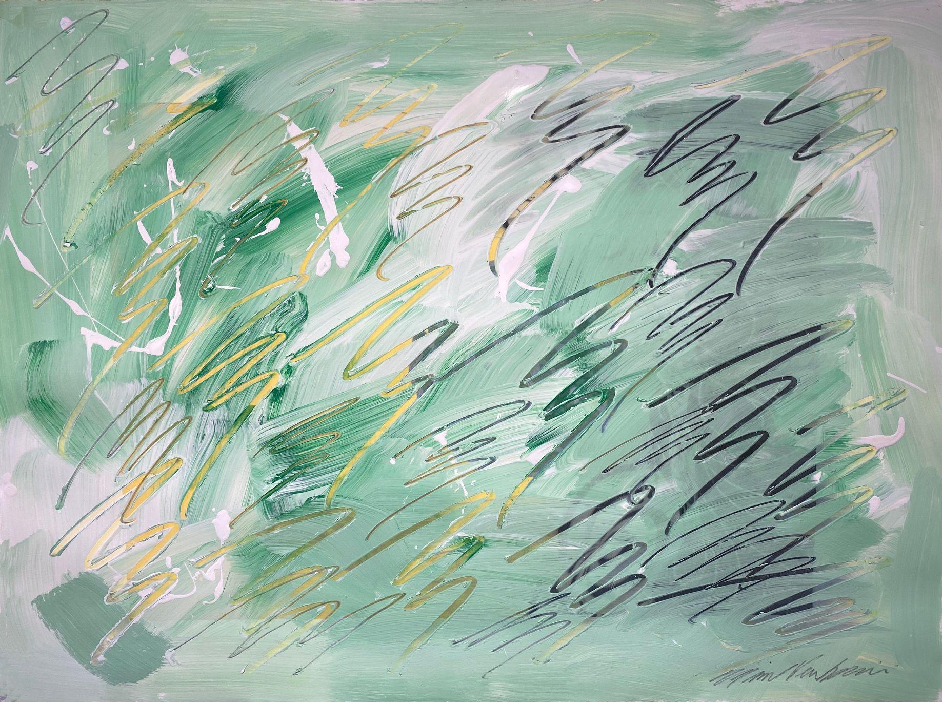 Abstract Painting di Michael Verlangieri - Disegno/pittura astratta da parete #01132023, Pittura, Acrilico su carta
