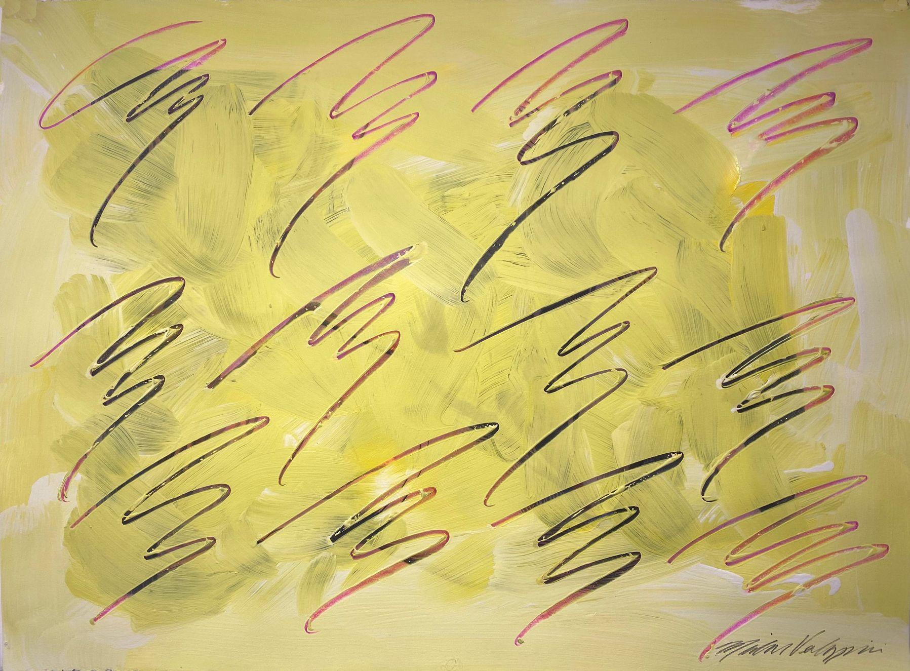 Abstract Painting di Michael Verlangieri - Disegno/pittura astratta da parete #01142023, Pittura, Acrilico su acquerello Pa