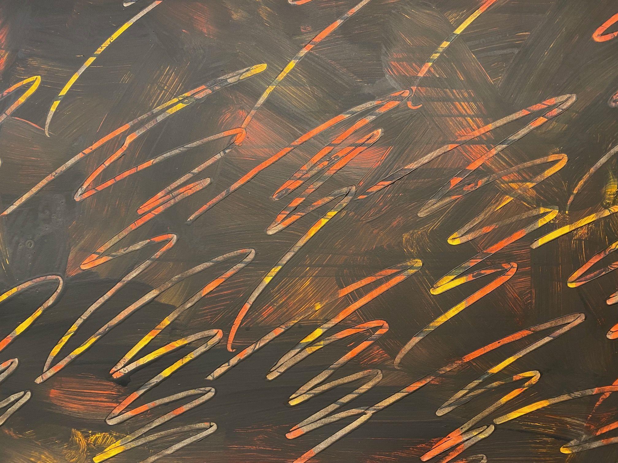 Arte mural abstracto Dibujo/Pintura #01252023, Pintura, Acrílico sobre acuarela Pa 2