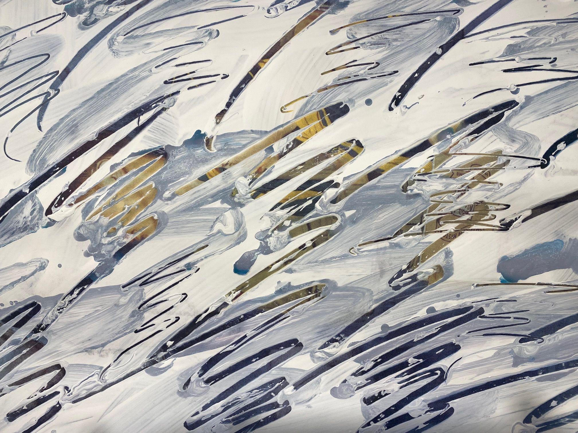 Abstract Wall Art Drawing/Painting #12292022, Painting, Acrylic on Watercolor Pa 1