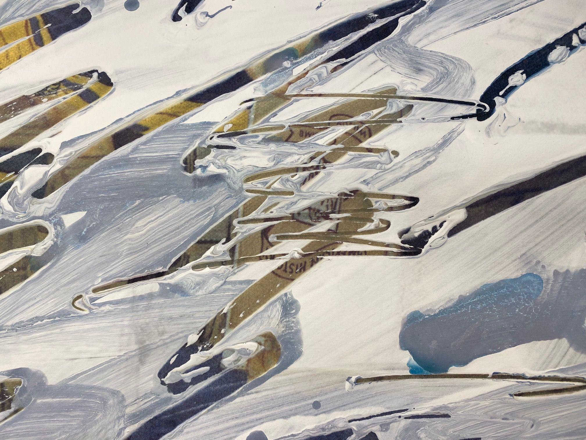 Abstract Wall Art Drawing/Painting #12292022, Painting, Acrylic on Watercolor Pa 2