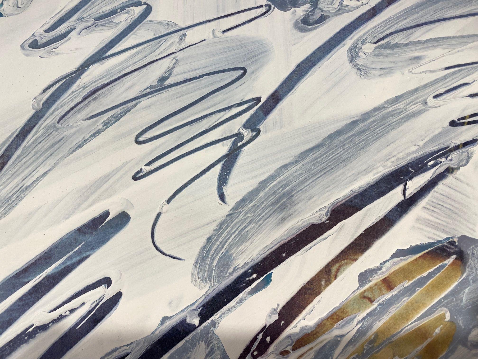 Abstract Wall Art Drawing/Painting #12292022, Painting, Acrylic on Watercolor Pa 3