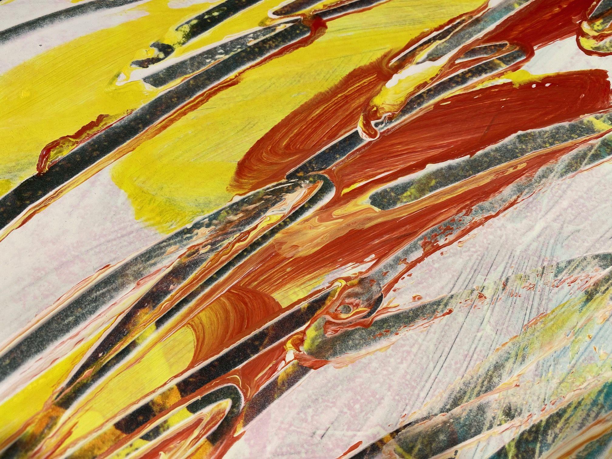 Abstract Wall Art Drawing/Painting #12302022, Painting, Acrylic on Watercolor Pa 2