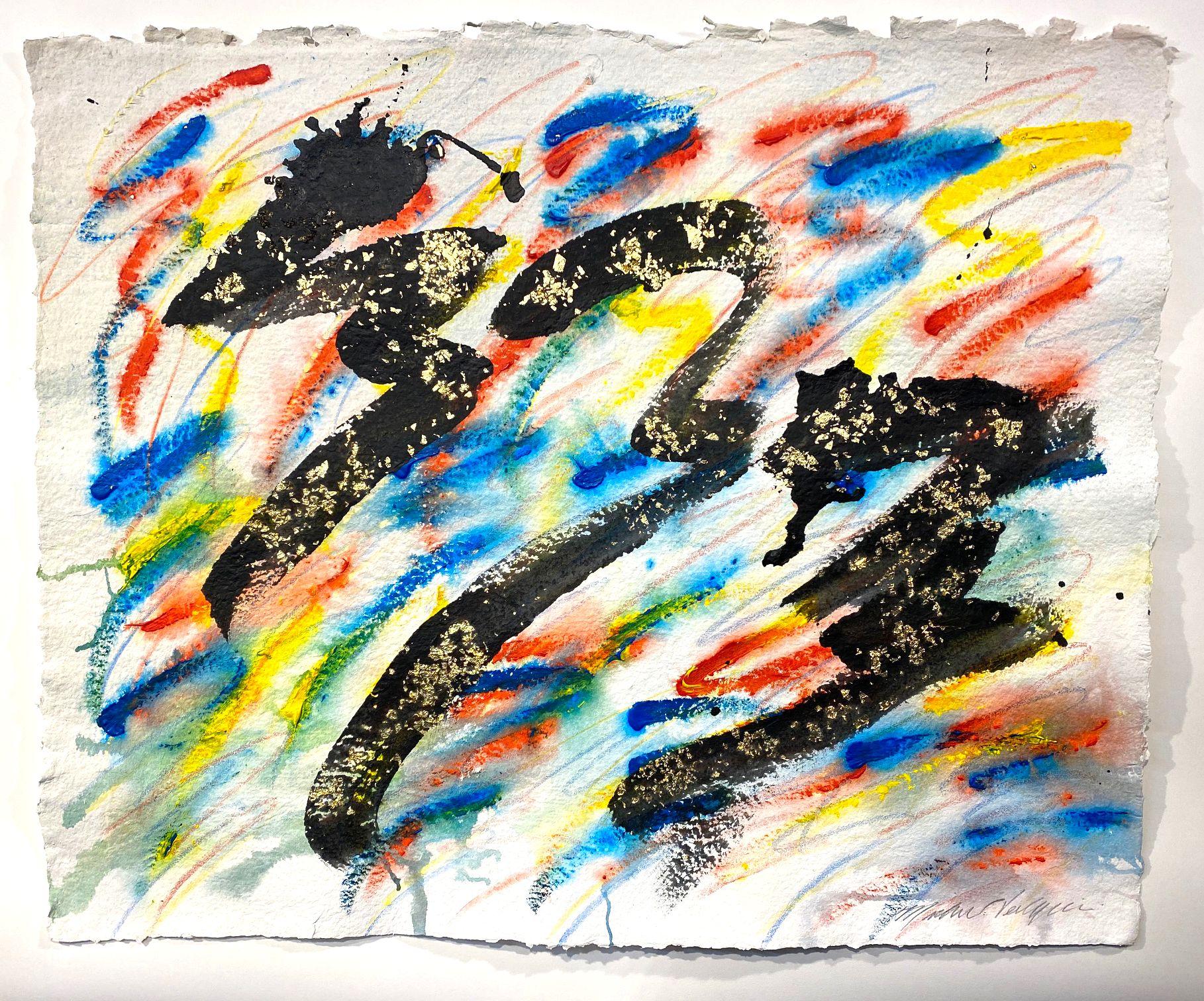 Abstract Painting de Michael Verlangieri - Pintura sobre papel hecho a mano #12282020, Pintura, Acrílico sobre papel