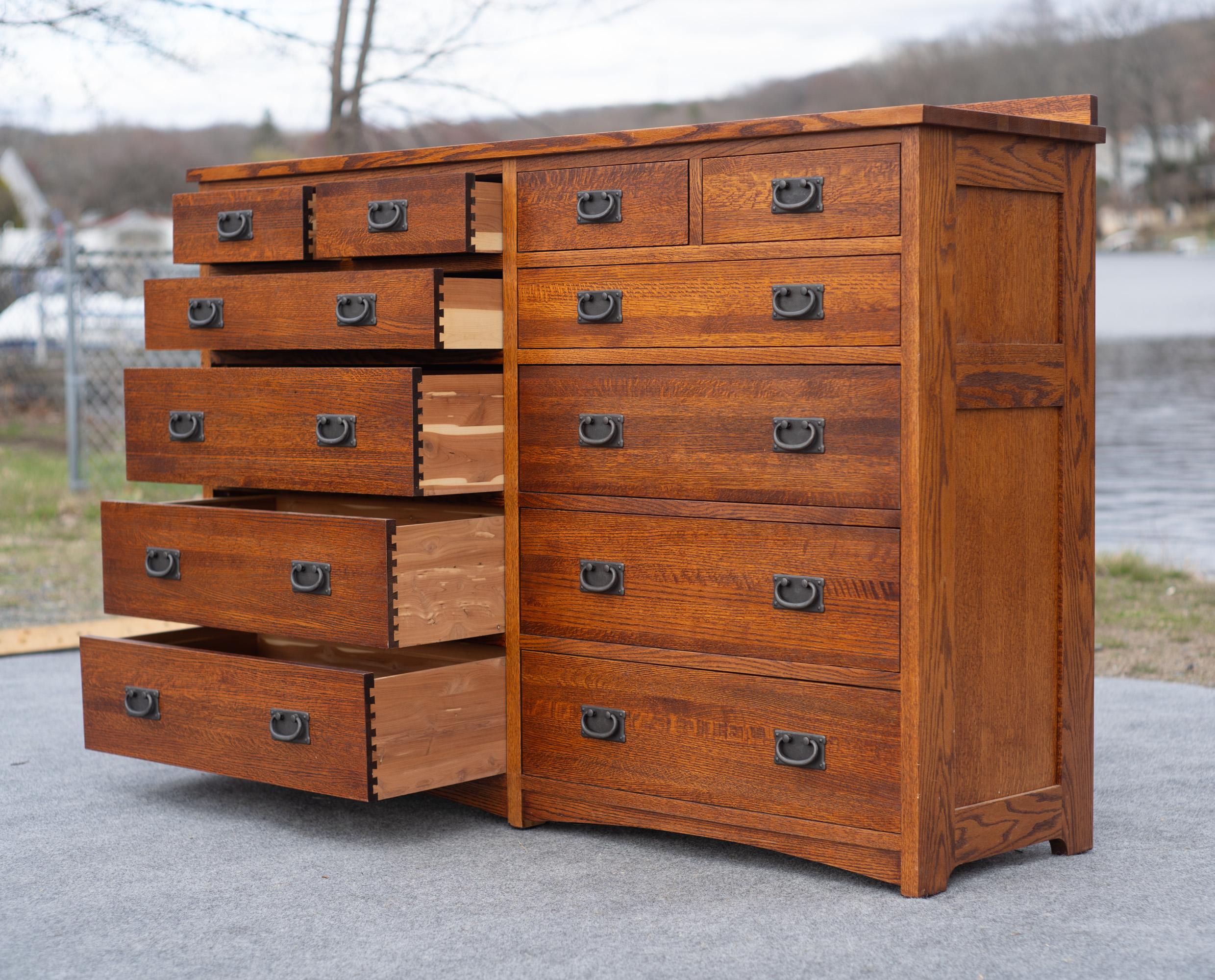 Michael Vermillion for Restoration Hardware Mission Style Chest Golden Oak Cedar 8