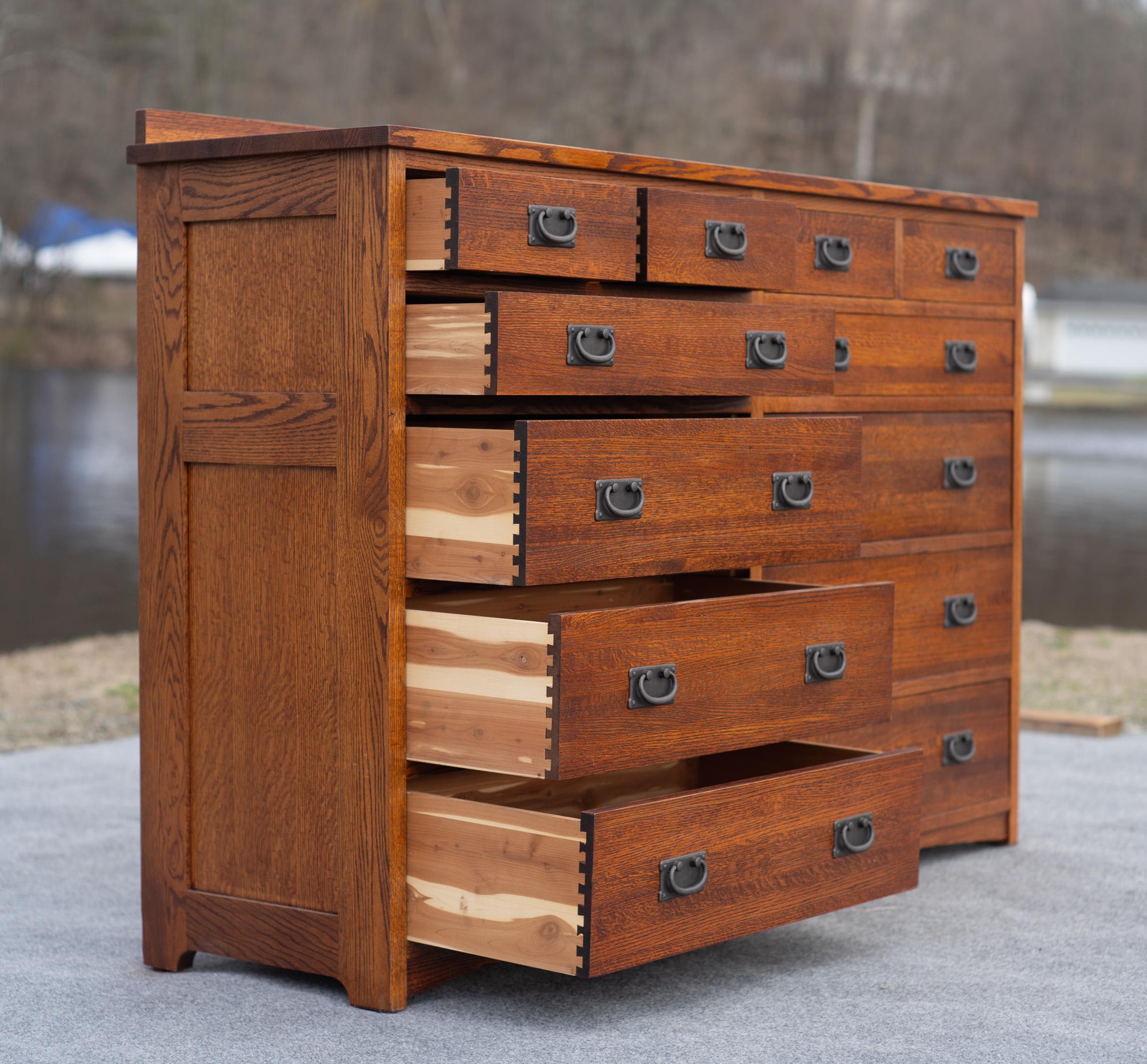 Michael Vermillion for Restoration Hardware Mission Style Chest Golden Oak Cedar 9