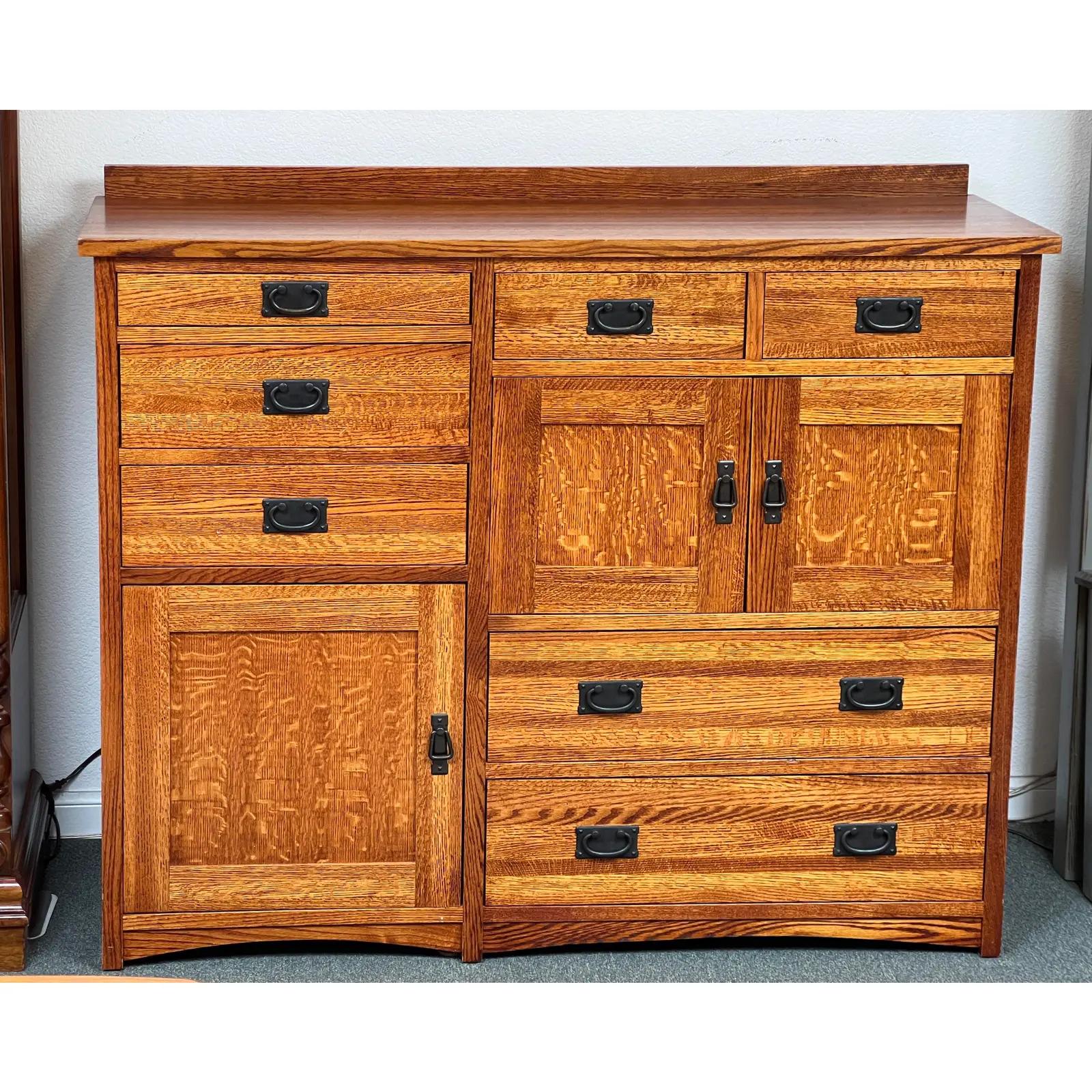 American Michael Vermillion for Restoration Hardware Mission Style Chest Golden Oak Cedar
