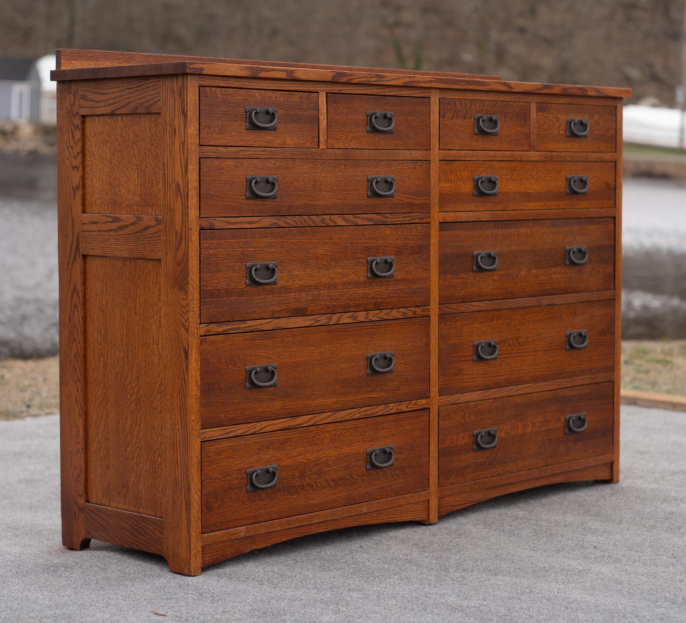 Michael Vermillion for Restoration Hardware Mission Style Chest Golden Oak Cedar In Good Condition In Philadelphia, PA