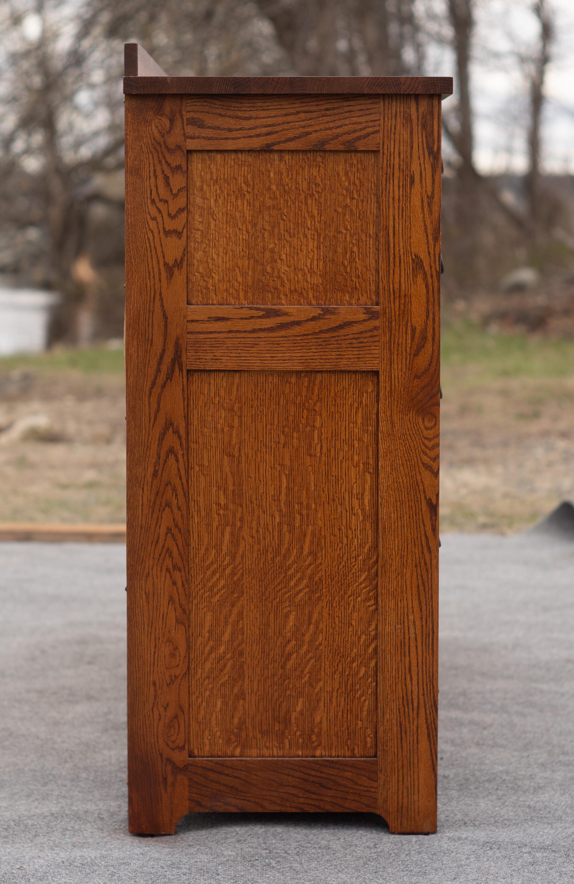 Late 20th Century Michael Vermillion for Restoration Hardware Mission Style Chest Golden Oak Cedar
