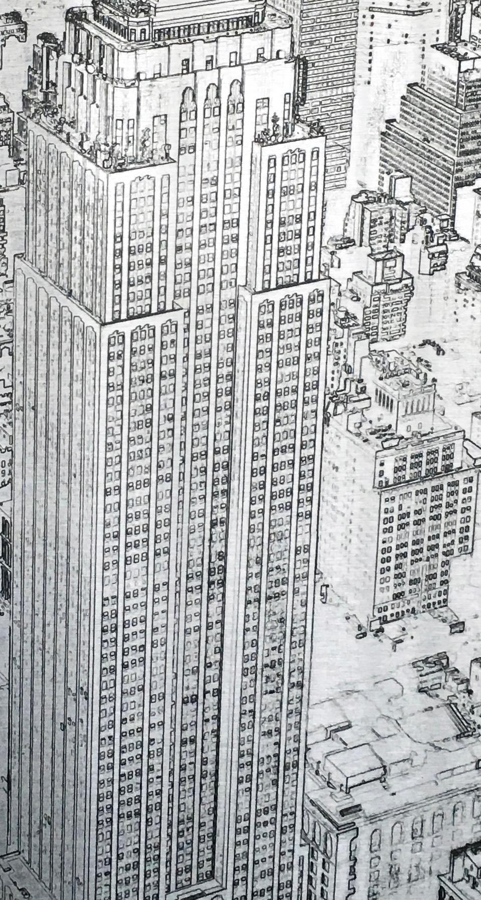 Empire State Building, argent - Contemporain Painting par Michael Wallner