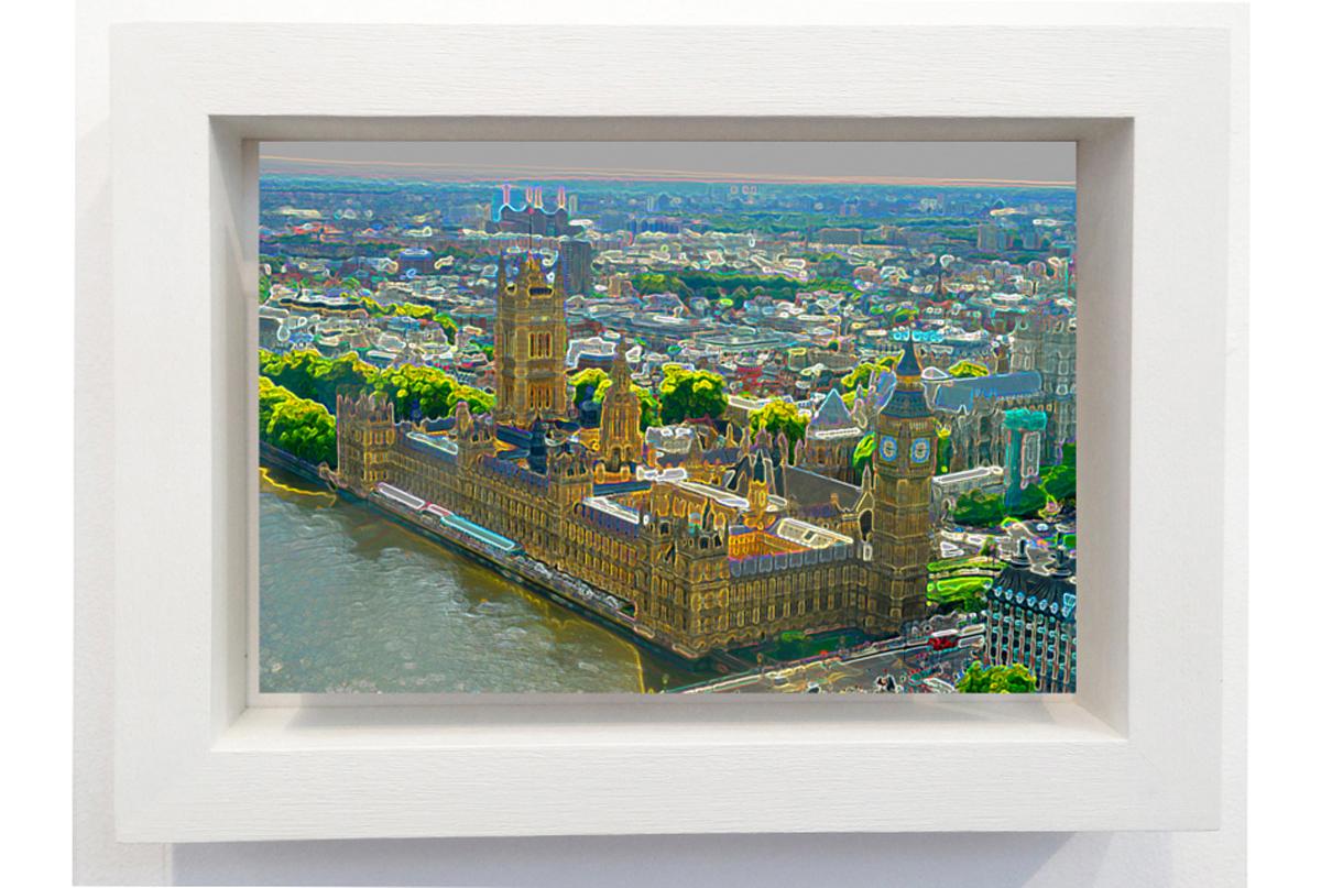 Michael Wallner
Pequeño Londres: Casas del Parlamento
Edición limitada
Edición de 30
Tamaño de la imagen: alto 11 cm x ancho 18 cm
Tamaño enmarcado: Alto 18 cm x Ancho 25 cm x  D 5 cm
Se vende enmarcado en un marco de caja blanca
Tenga en cuenta que