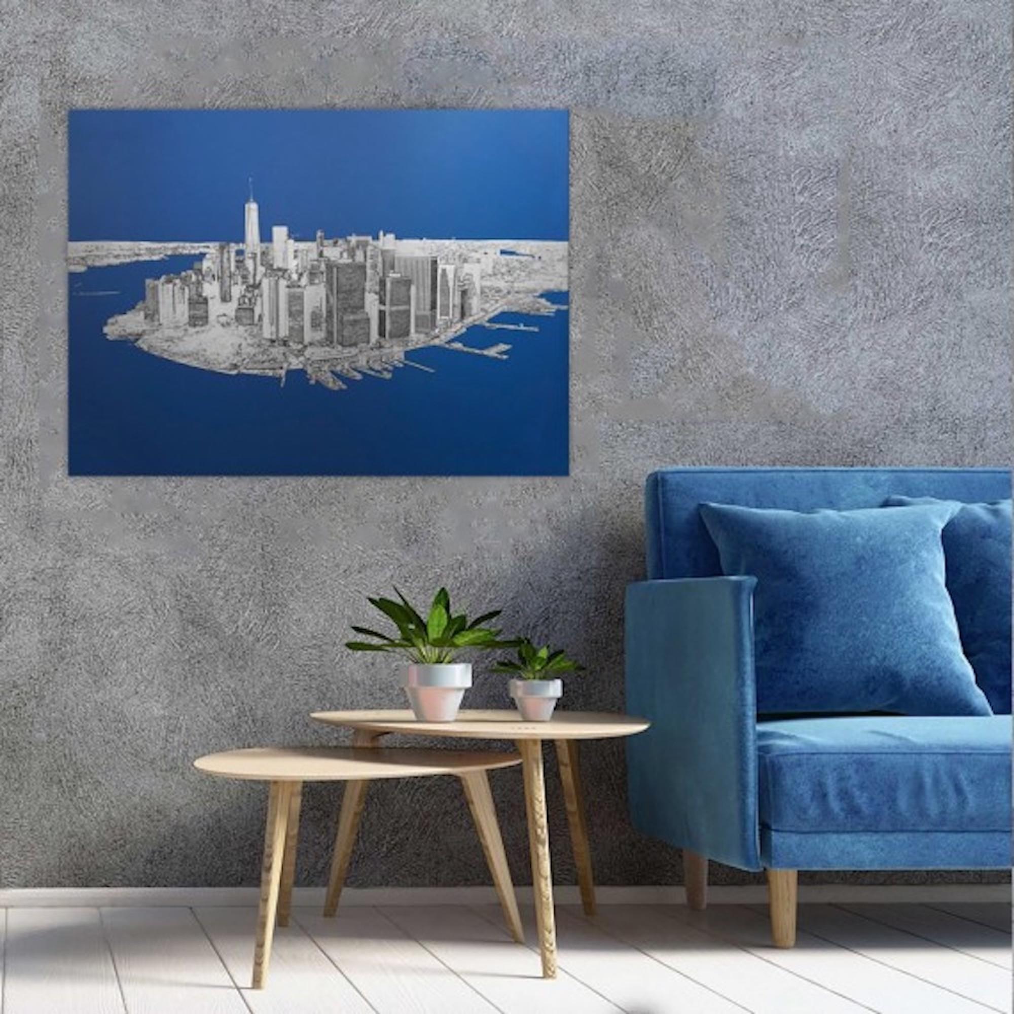 Manhattan From Above, Limited edition  print, Cityscape print, affordable art - Print by Michael Wallner