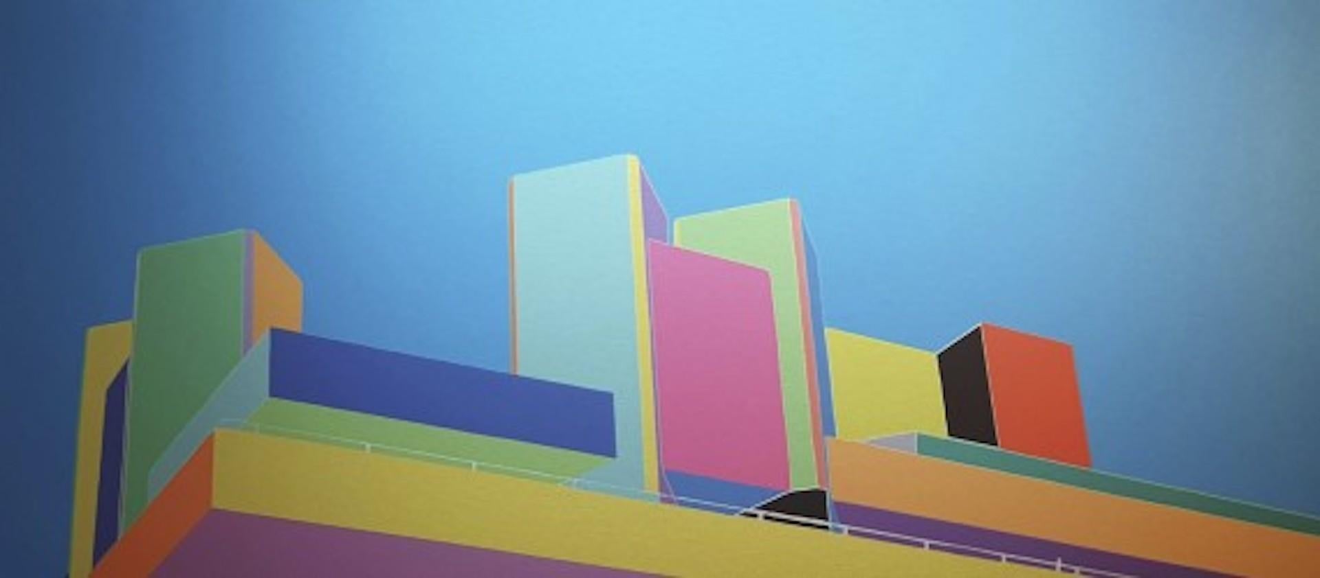 Michael Wallner, National Theatre (bright colours), Architectural Art