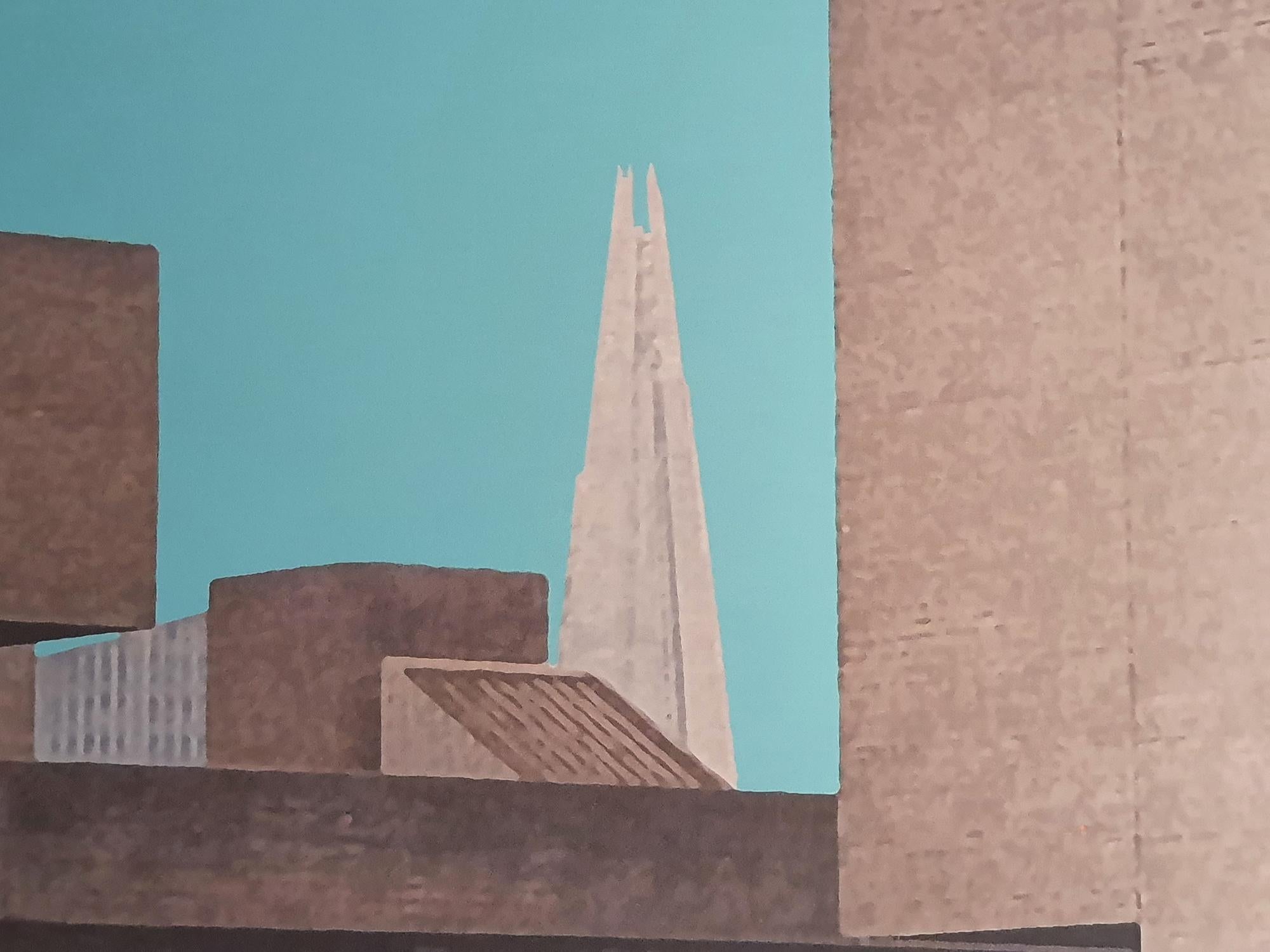 National Theatre, Blue Sky - Pop Art Print by Michael Wallner