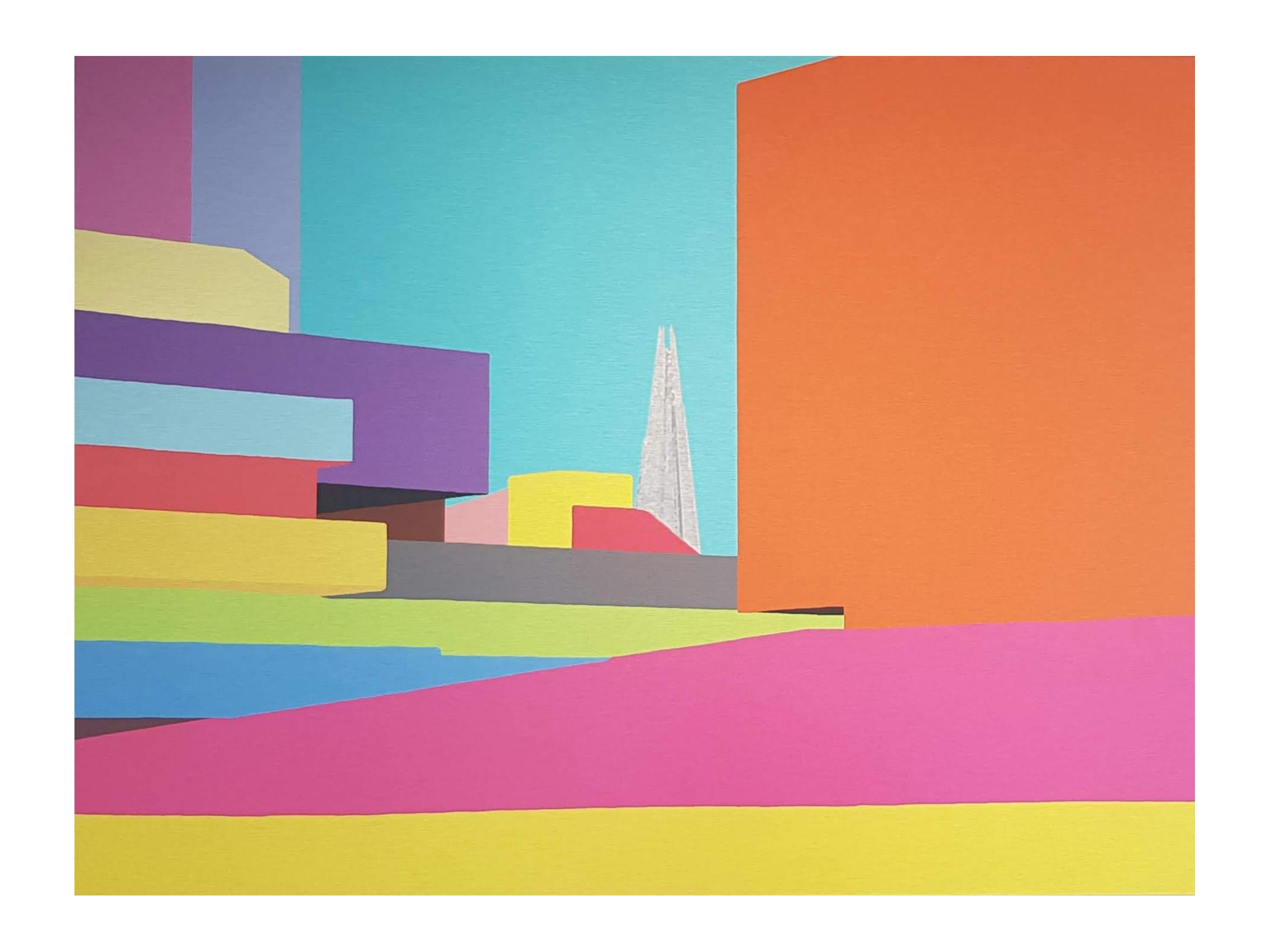 Nationales Theater, Farben – Print von Michael Wallner