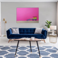 Strandlebendiger Hut in Venedig, lebhafte Landschaft, zeitgenössisches Stranddruck