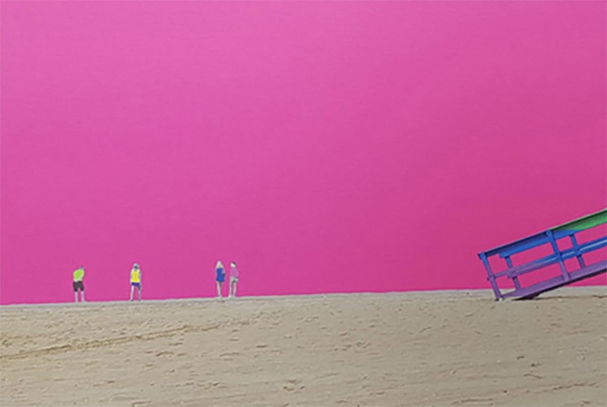 Venice Beach Lifeguard Hut, Vibrant Landscape Artwork, Contemporary Beach Print For Sale 4