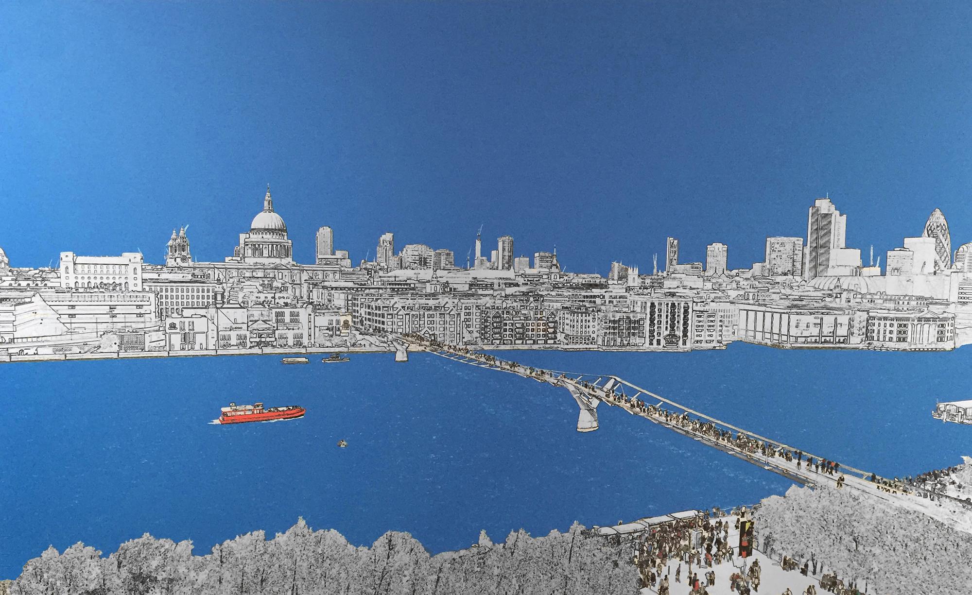 Michael Wallner Landscape Print - View from the Tate