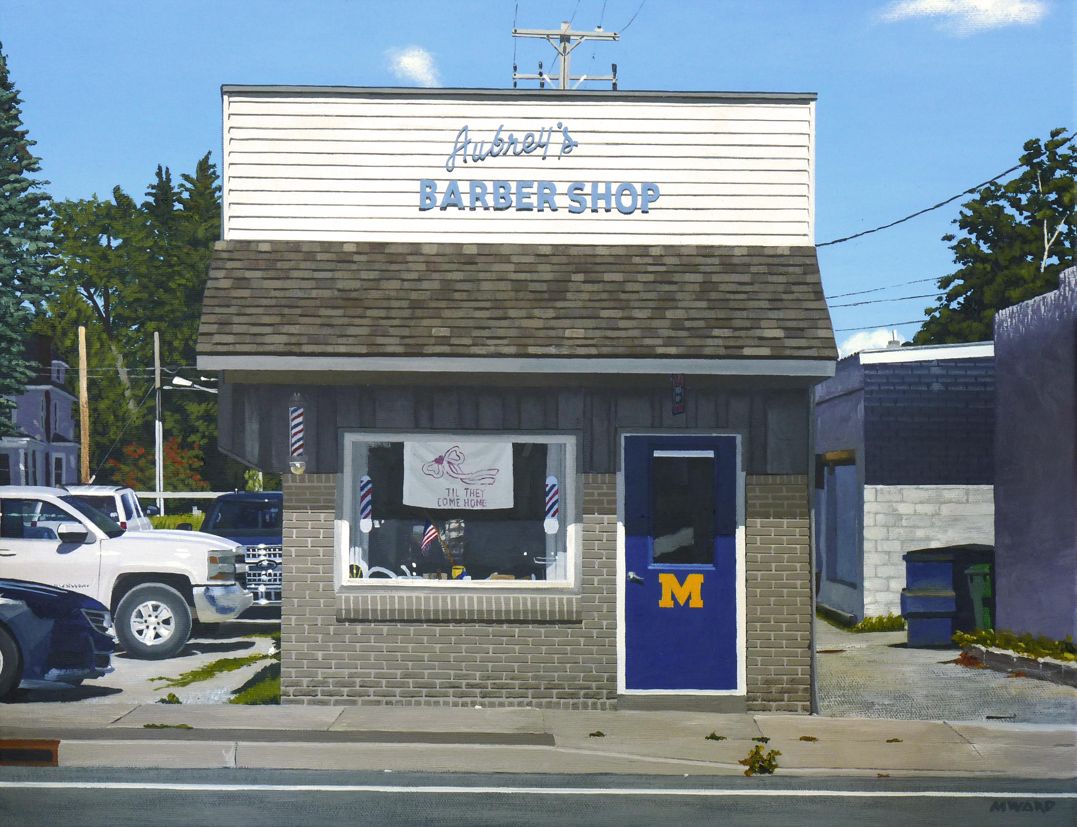 Aubrey's Barber Shop – Art von Michael Ward