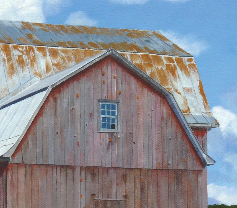 Michigan Barn #6 - Photorealist Painting by Michael Ward