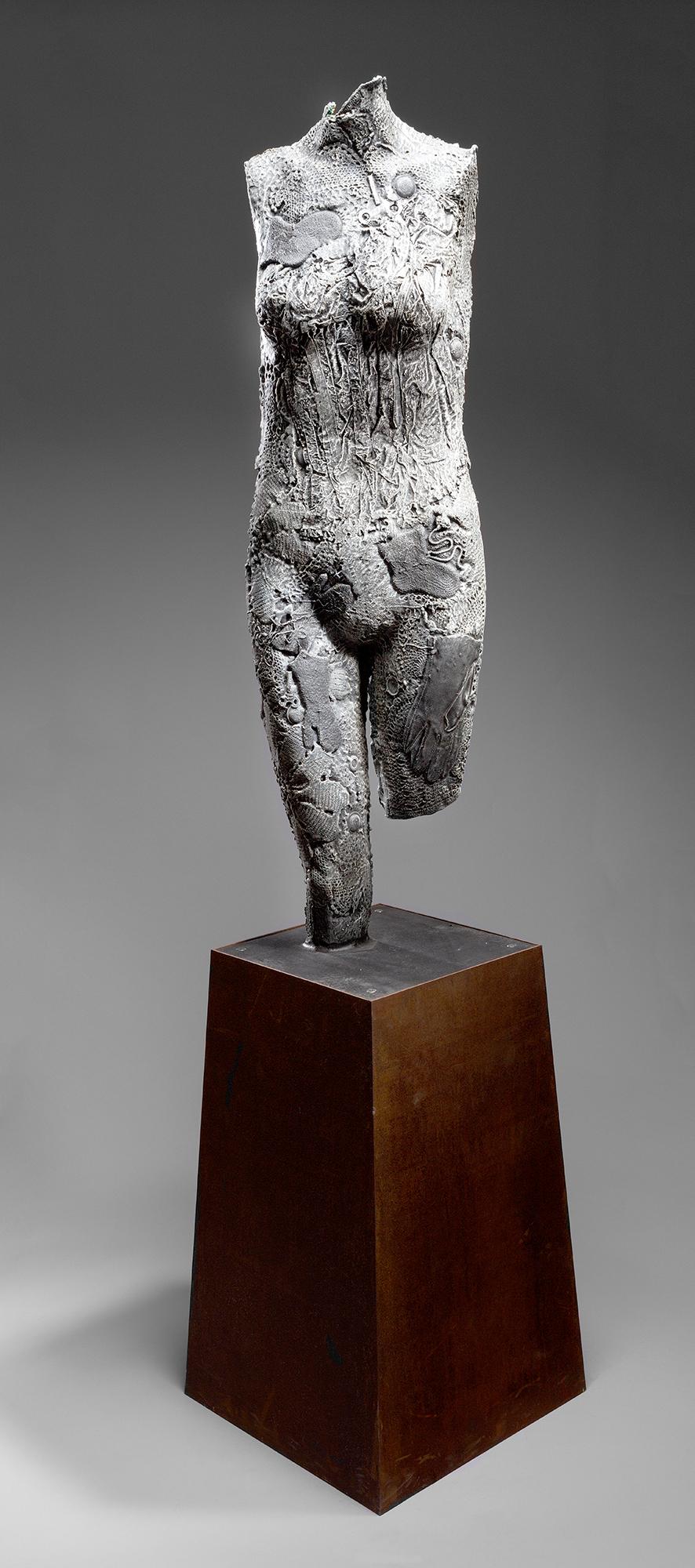 Michael Warrick Abstract Sculpture - Memento-Mori #5, 68" high bronze